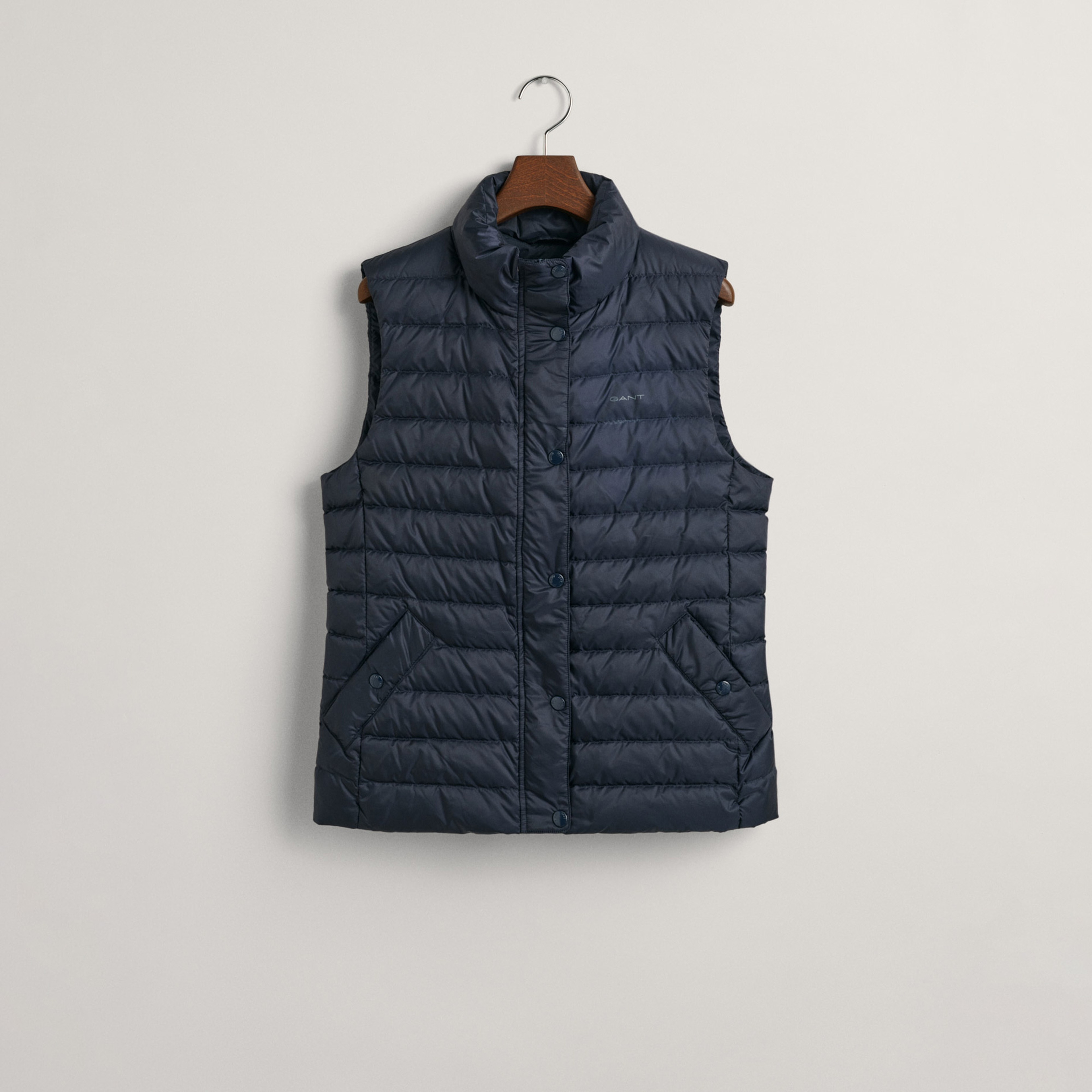 GANT Kadın Lacivert Dik Yaka Kaz Tüyü Yelek