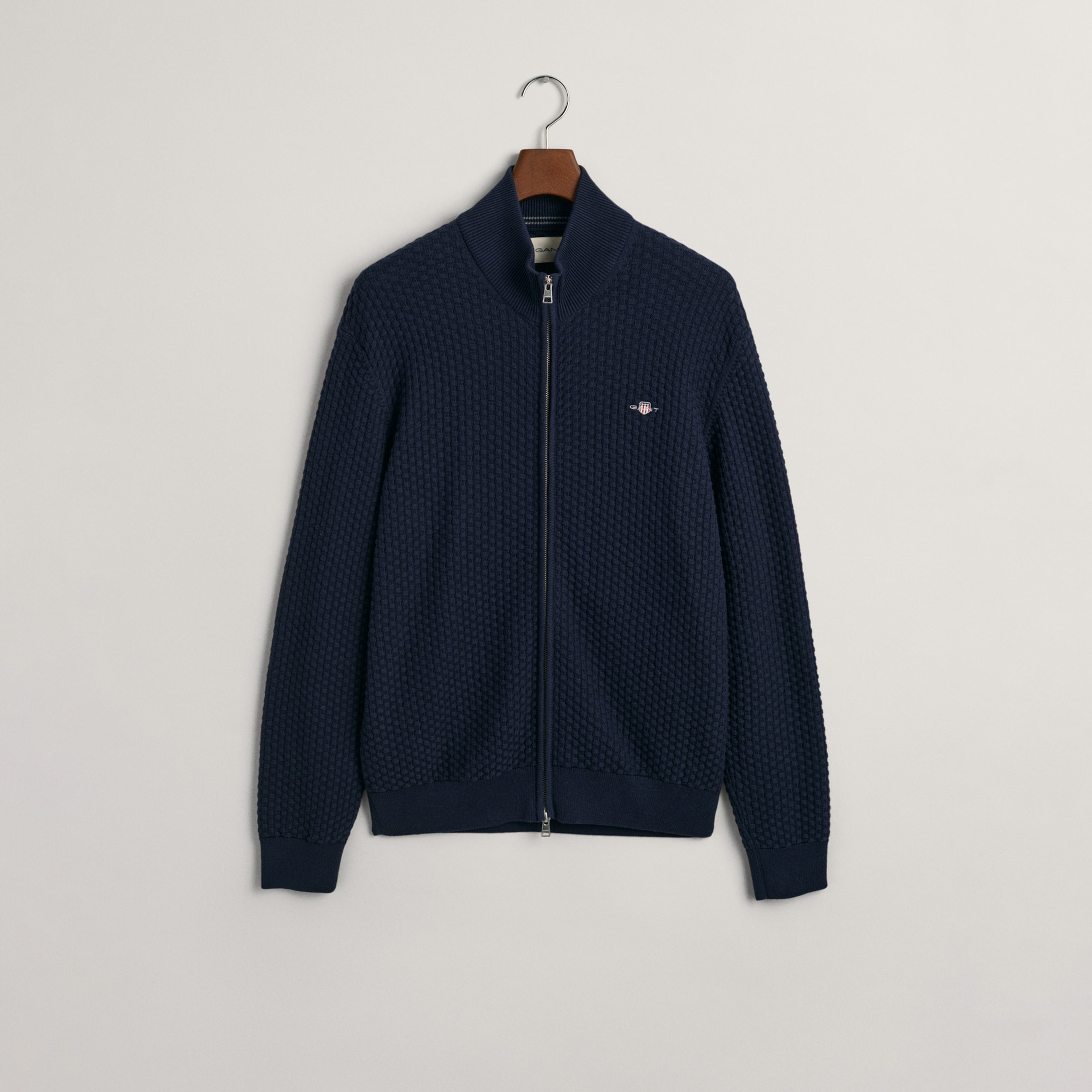 GANT Erkek Lacivert Regular Fit Fermuarlı Hırka