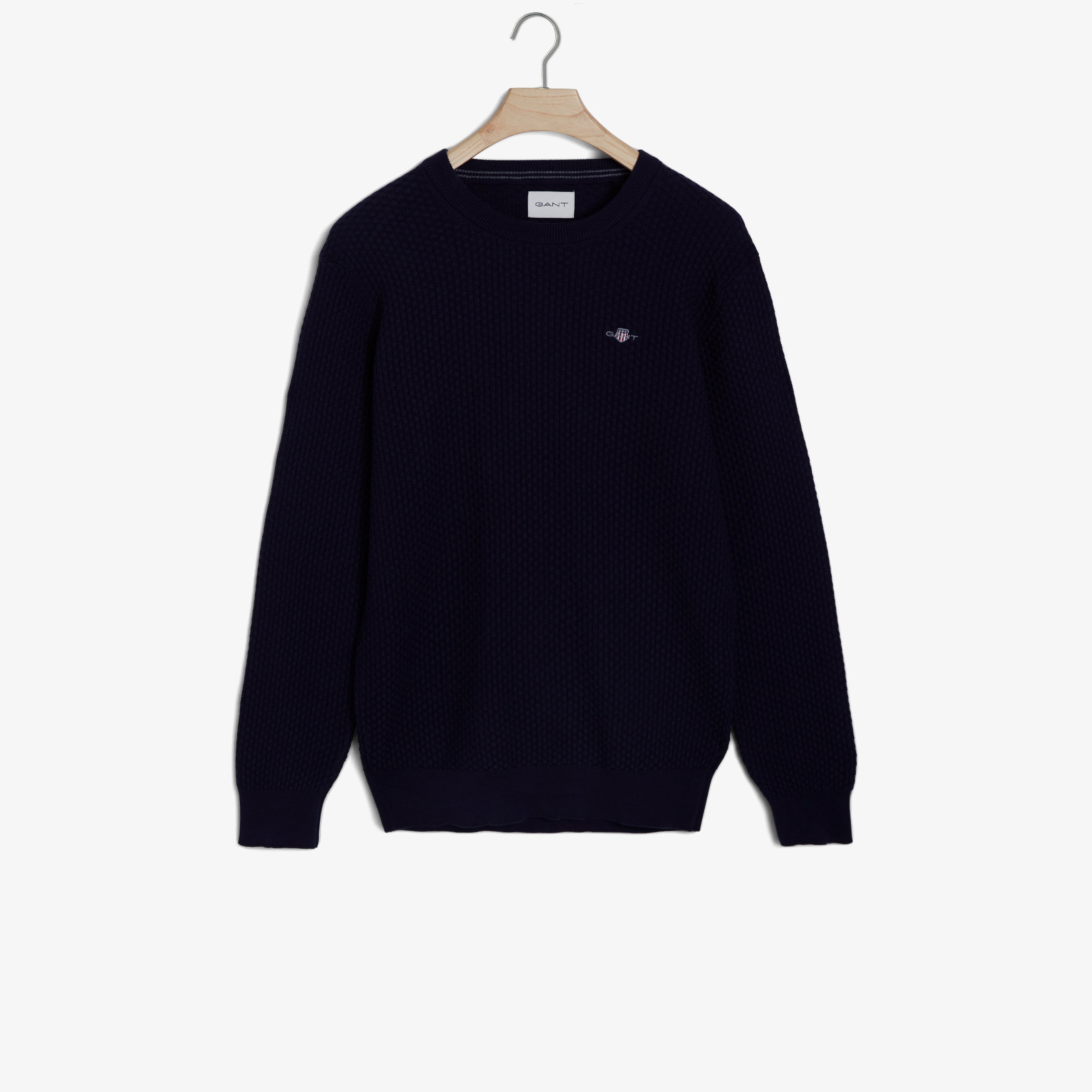GANT Erkek Lacivert Regular Fit Yarım Fermuarlı Kazak