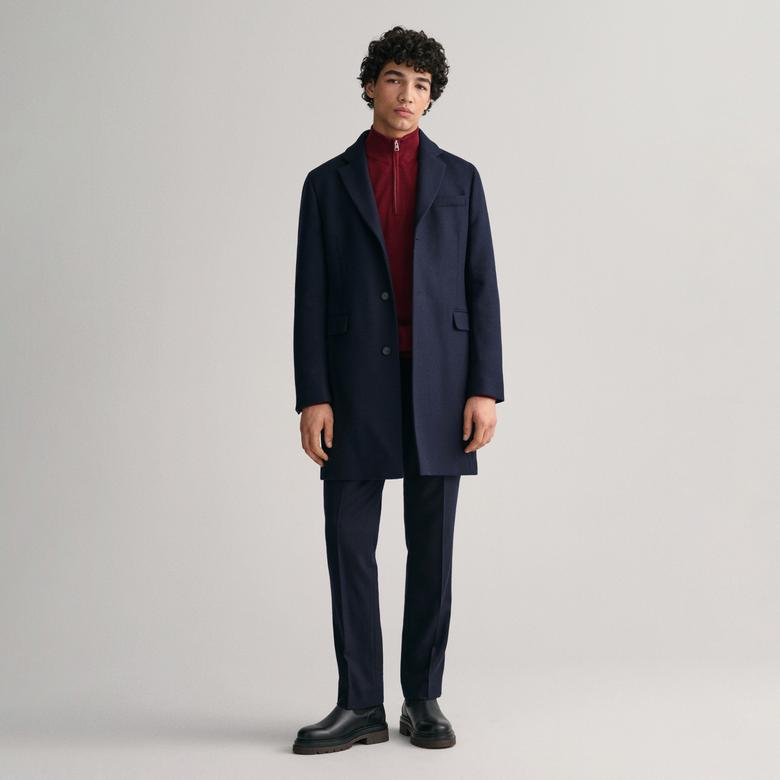 GANT Erkek Kırmızı Regular Fit Yarım Fermuarlı Kazak