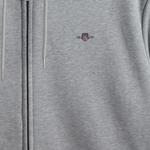 GANT Erkek Gri Regular Fit Fermuarlı Logolu Sweatshirt