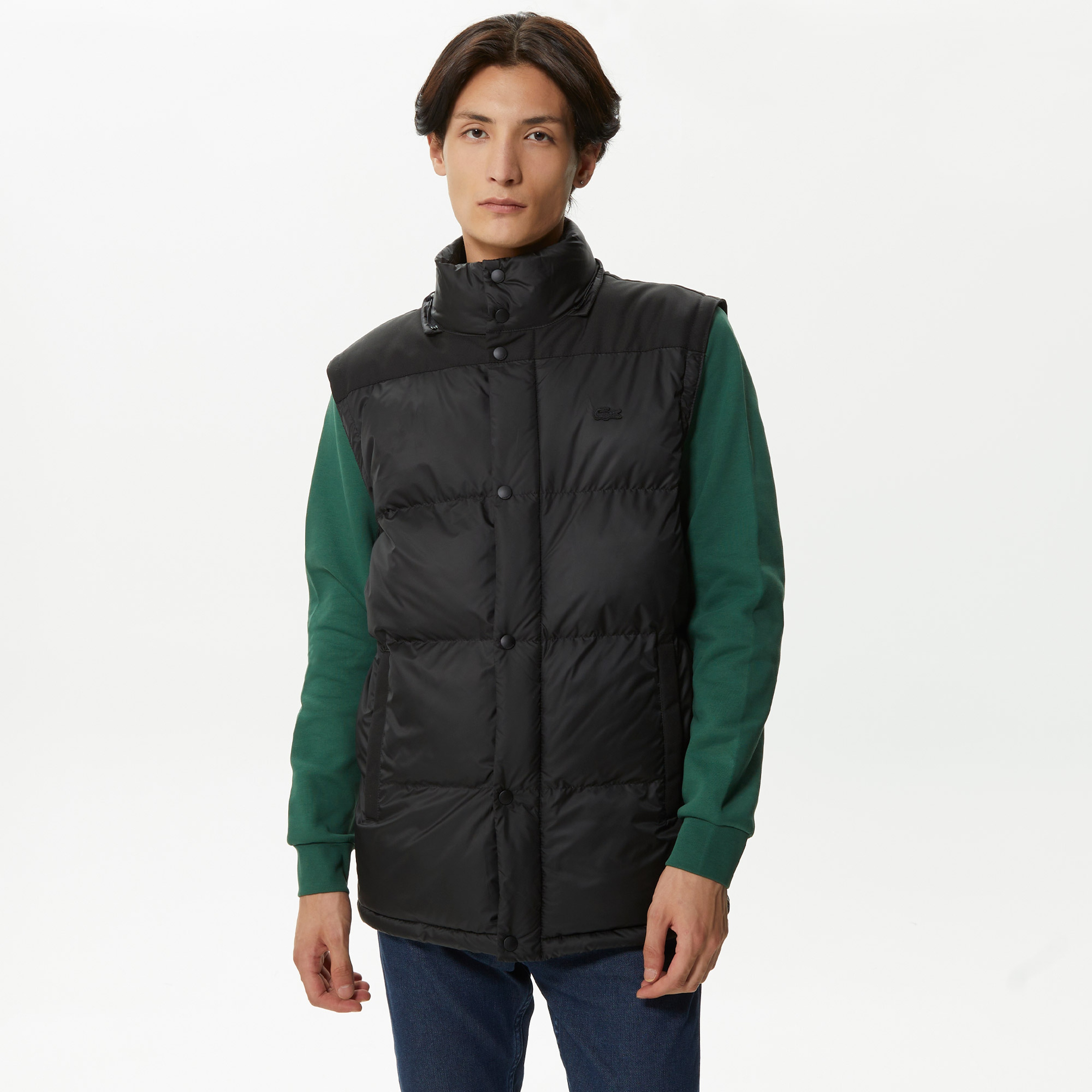 Erkek Kapüşonlu Kapitone Siyah Mont