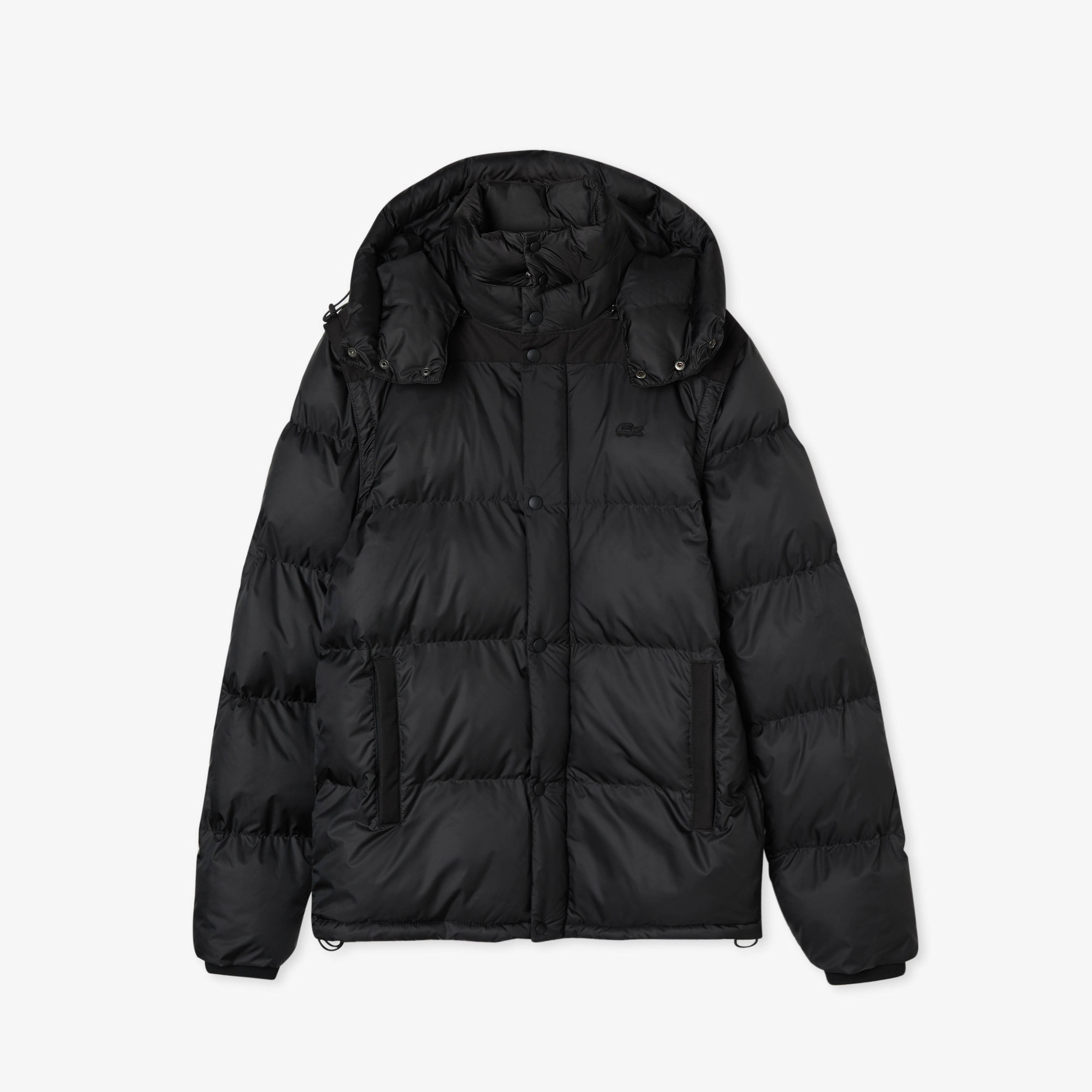 Erkek Kapüşonlu Kapitone Siyah Mont