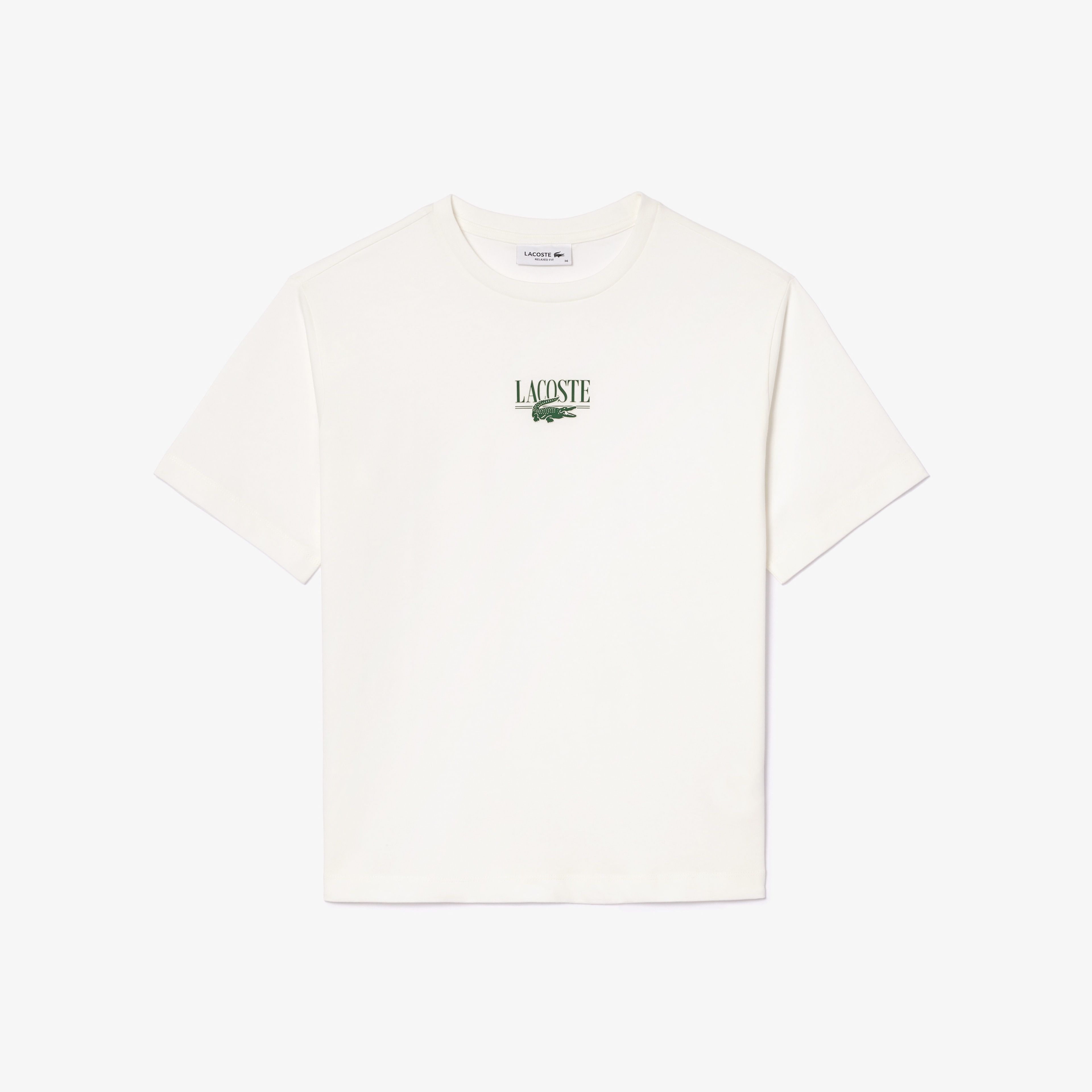 Kadın Relaxed Fit Bisiklet Yaka Baskılı Beyaz T-Shirt