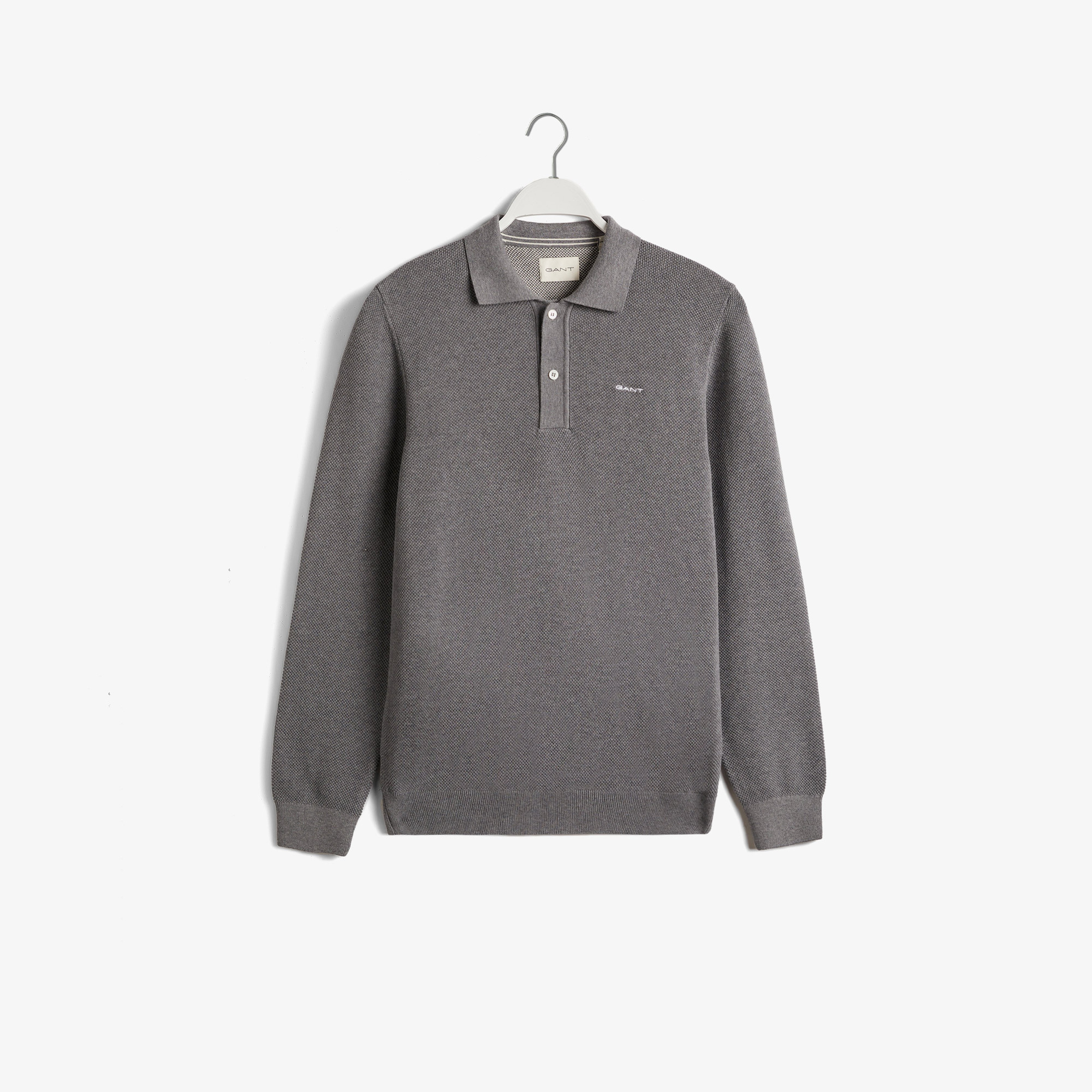 GANT Erkek Gri Regular Fit Klasik Yaka Kazak