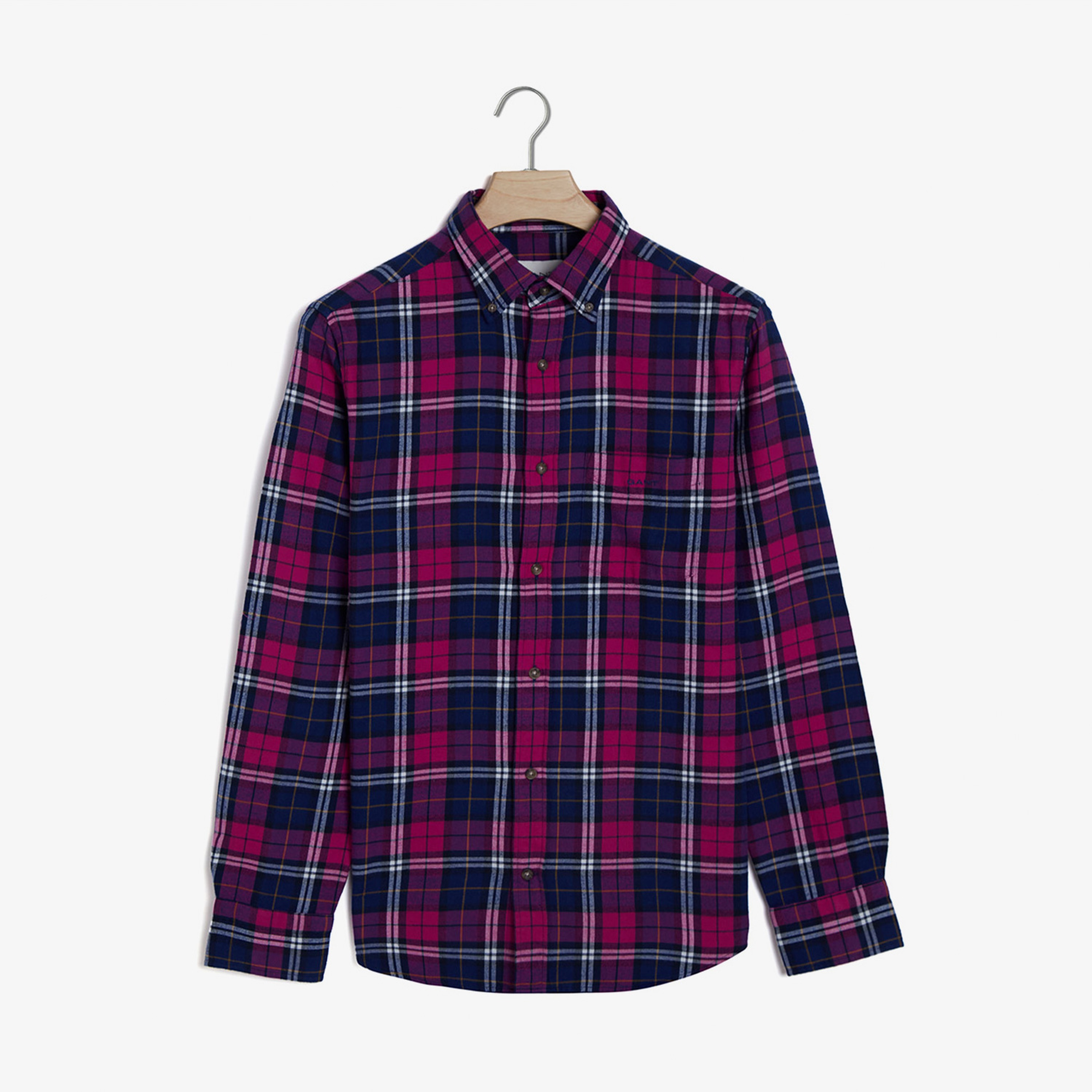 GANT Erkek Pembe Regular Fit Düğmeli Yaka Kareli Gömlek