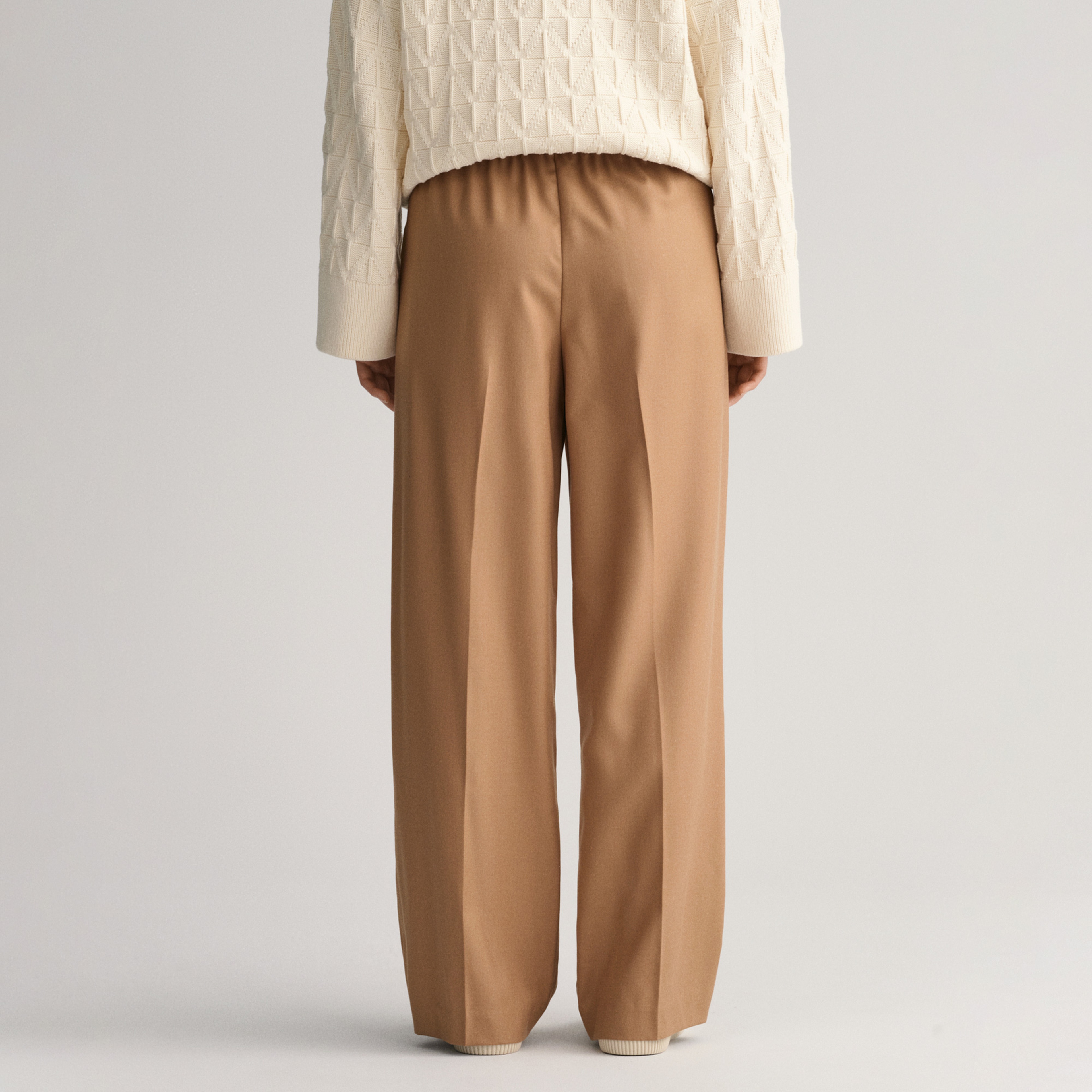 GANT Kadın Kahverengi Relaxed Fit Pantolon