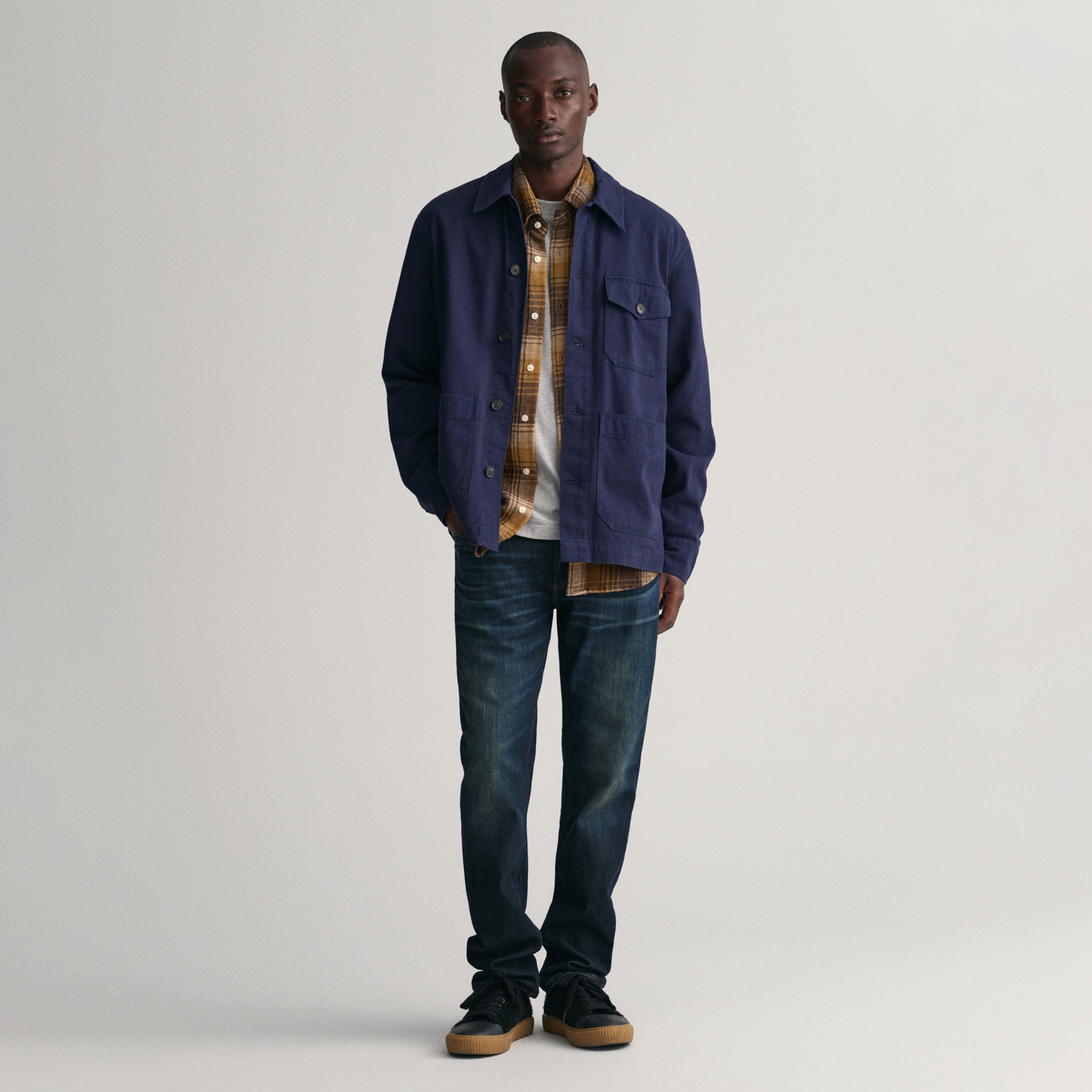 GANT Erkek Lacivert Slim Fit Jean Pantolon