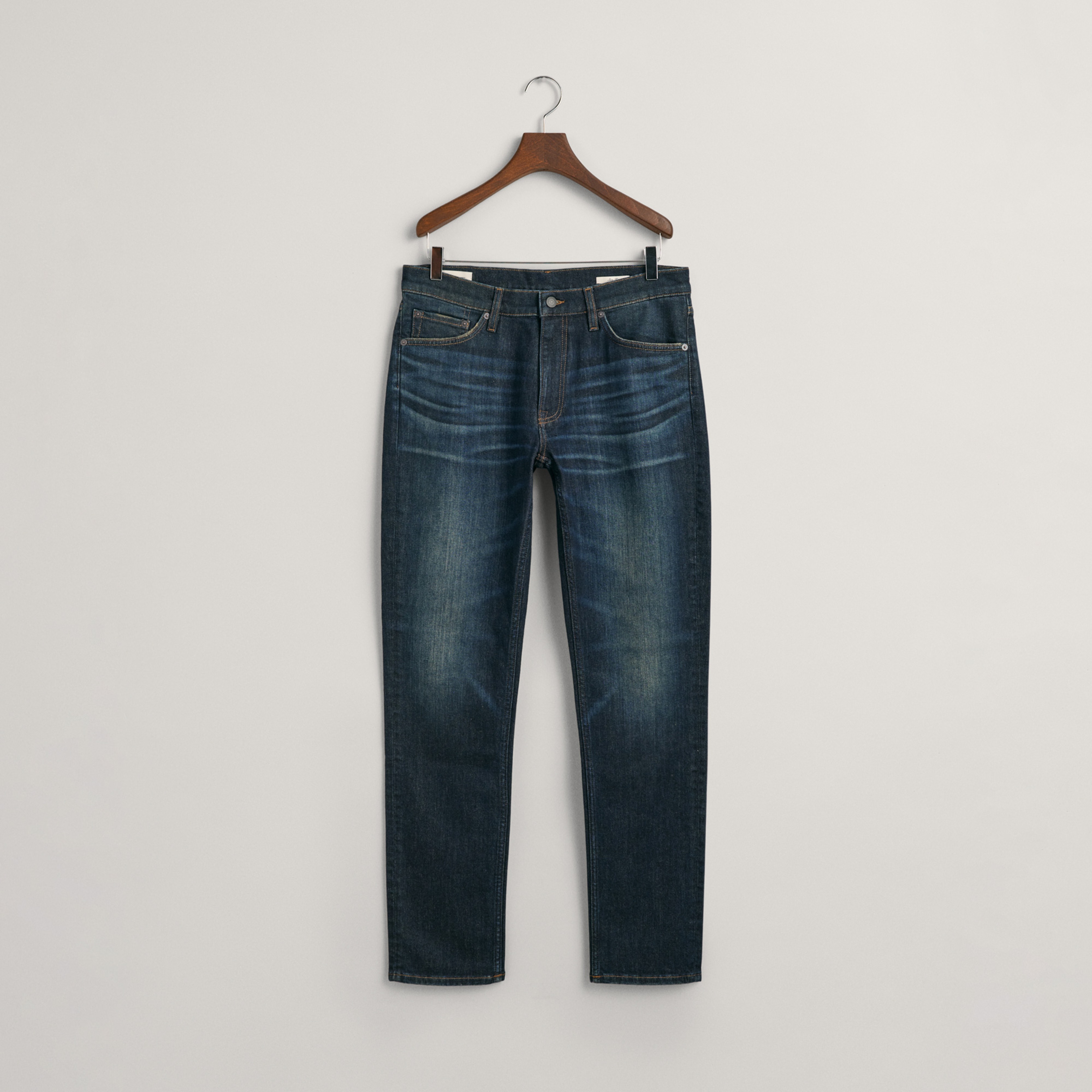 GANT Erkek Lacivert Slim Fit Jean Pantolon