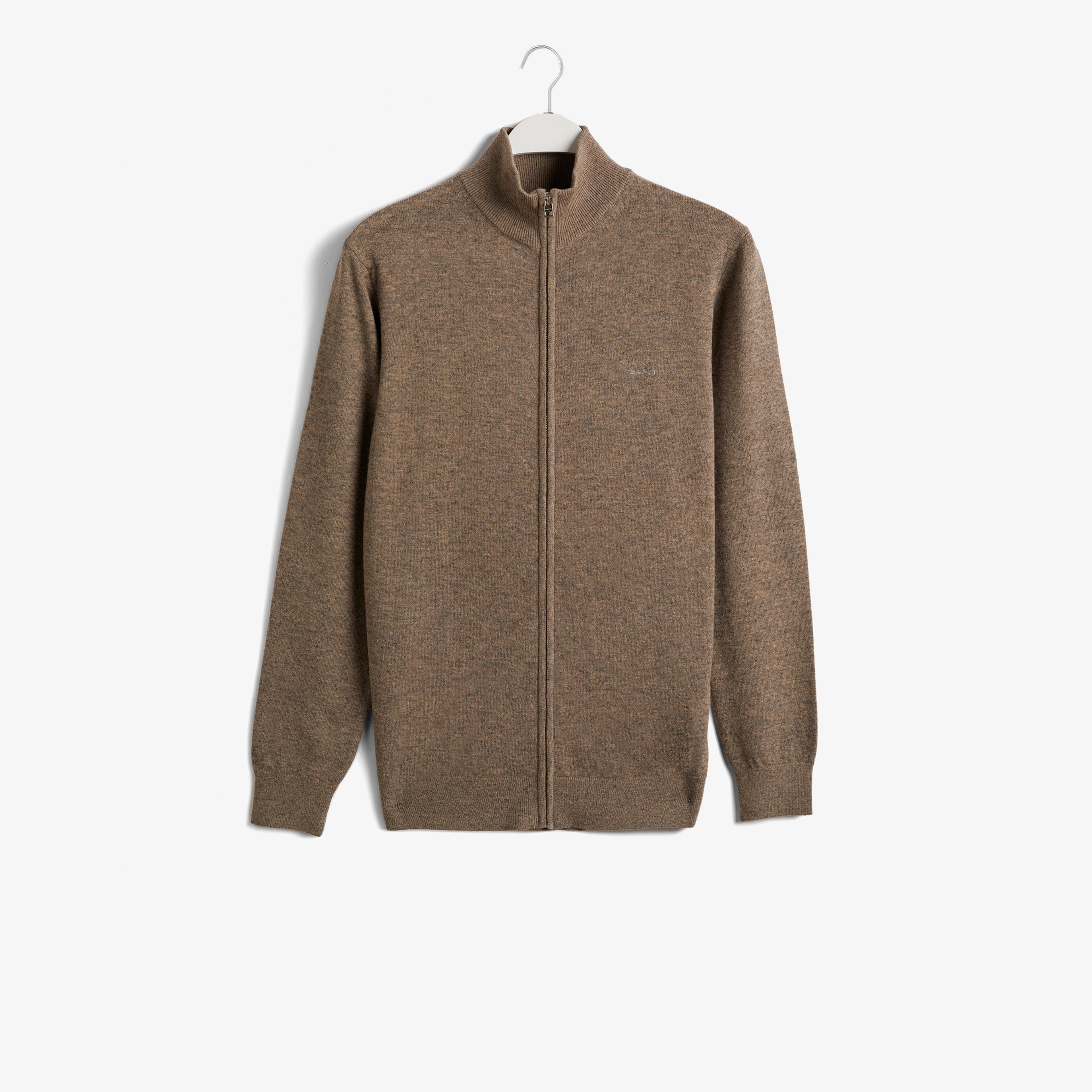 GANT Erkek Kahverengi Regular Fit Fermuarlı Hırka