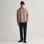 GANT Erkek Bej Regular Fit Fermuarlı Yün Hırka