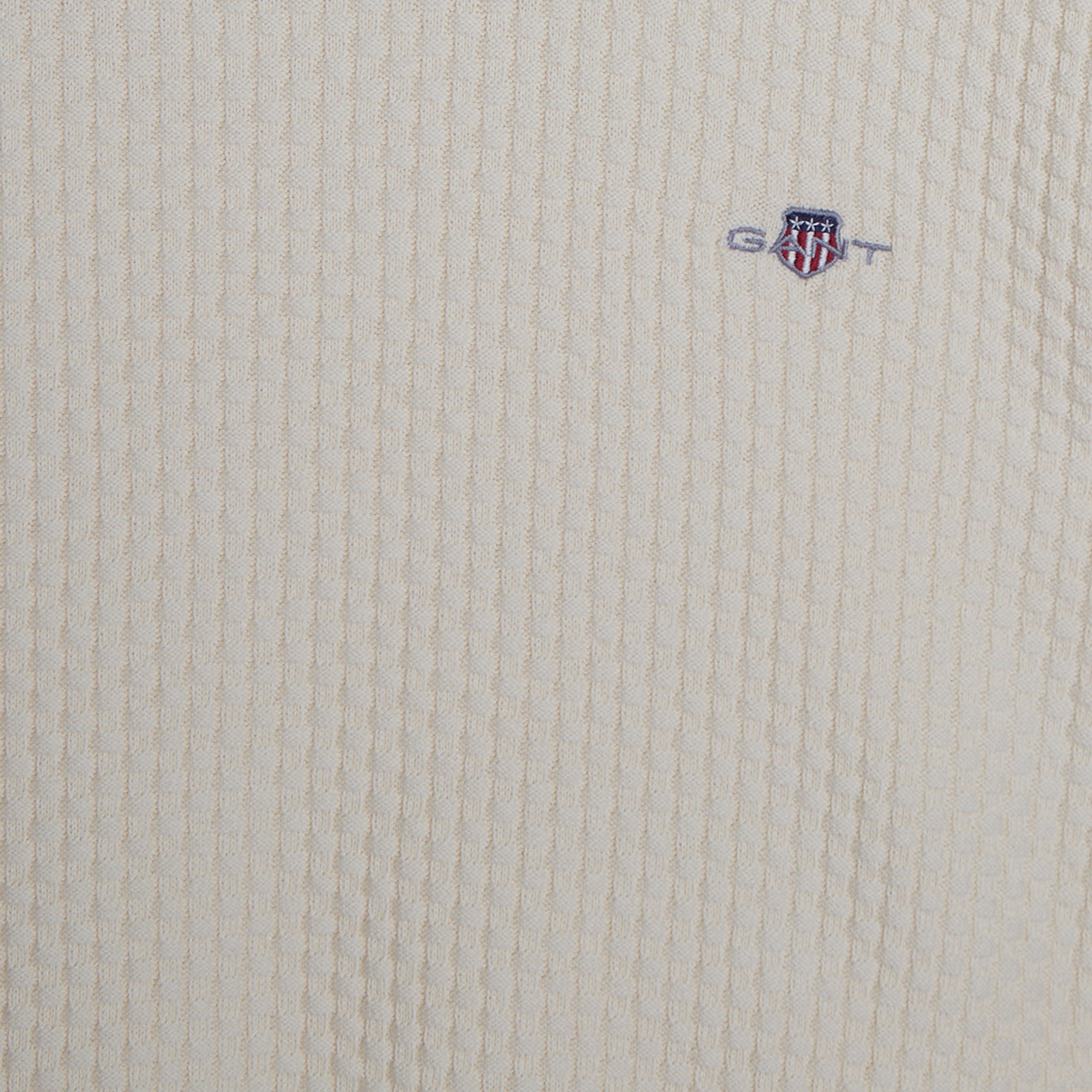 GANT Erkek Krem Regular Fit Bisiklet Yaka Kazak