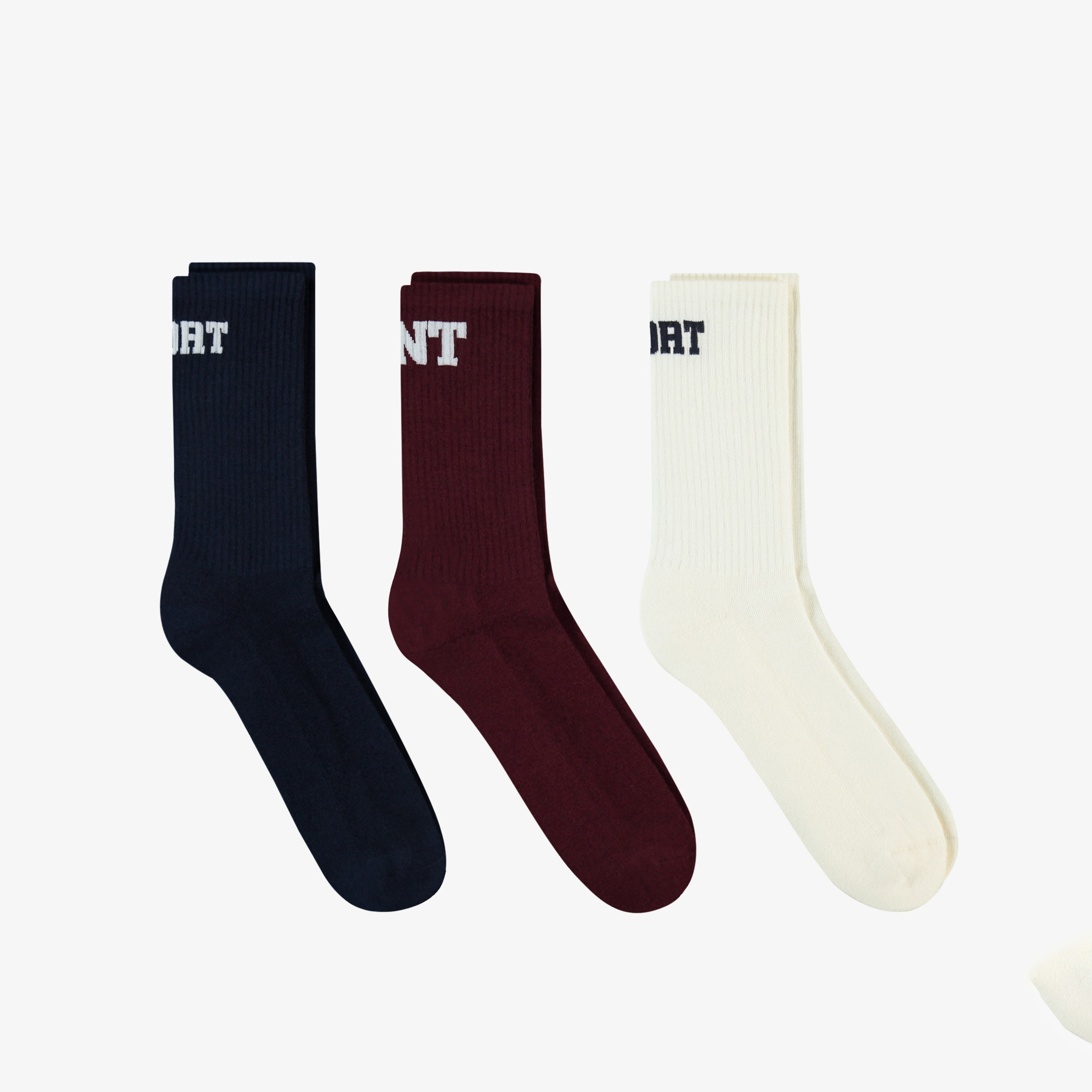 GANT Unisex Bordo 3'lü Çorap