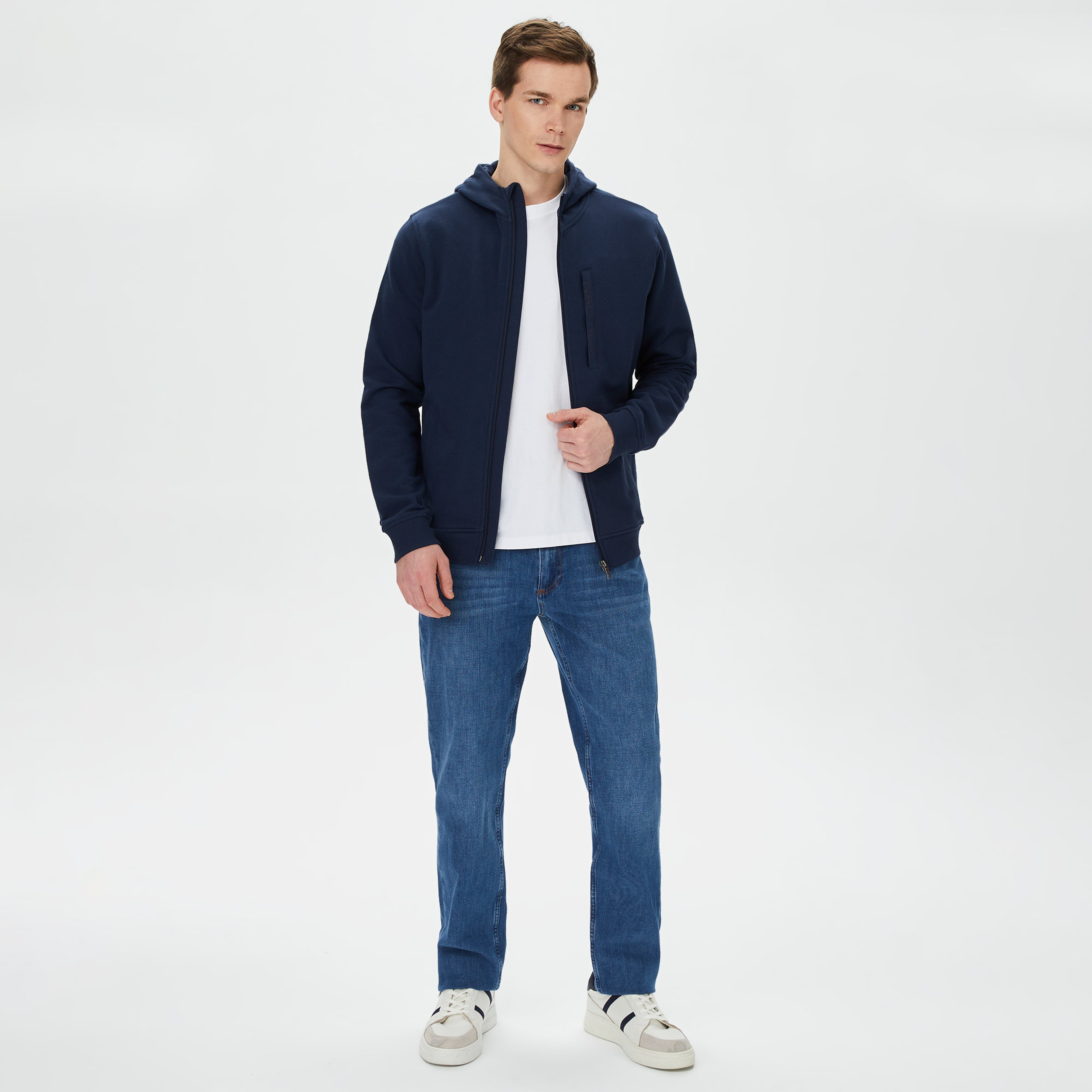 Nautica Erkek Lacivert Standart Fit Sweatshirt