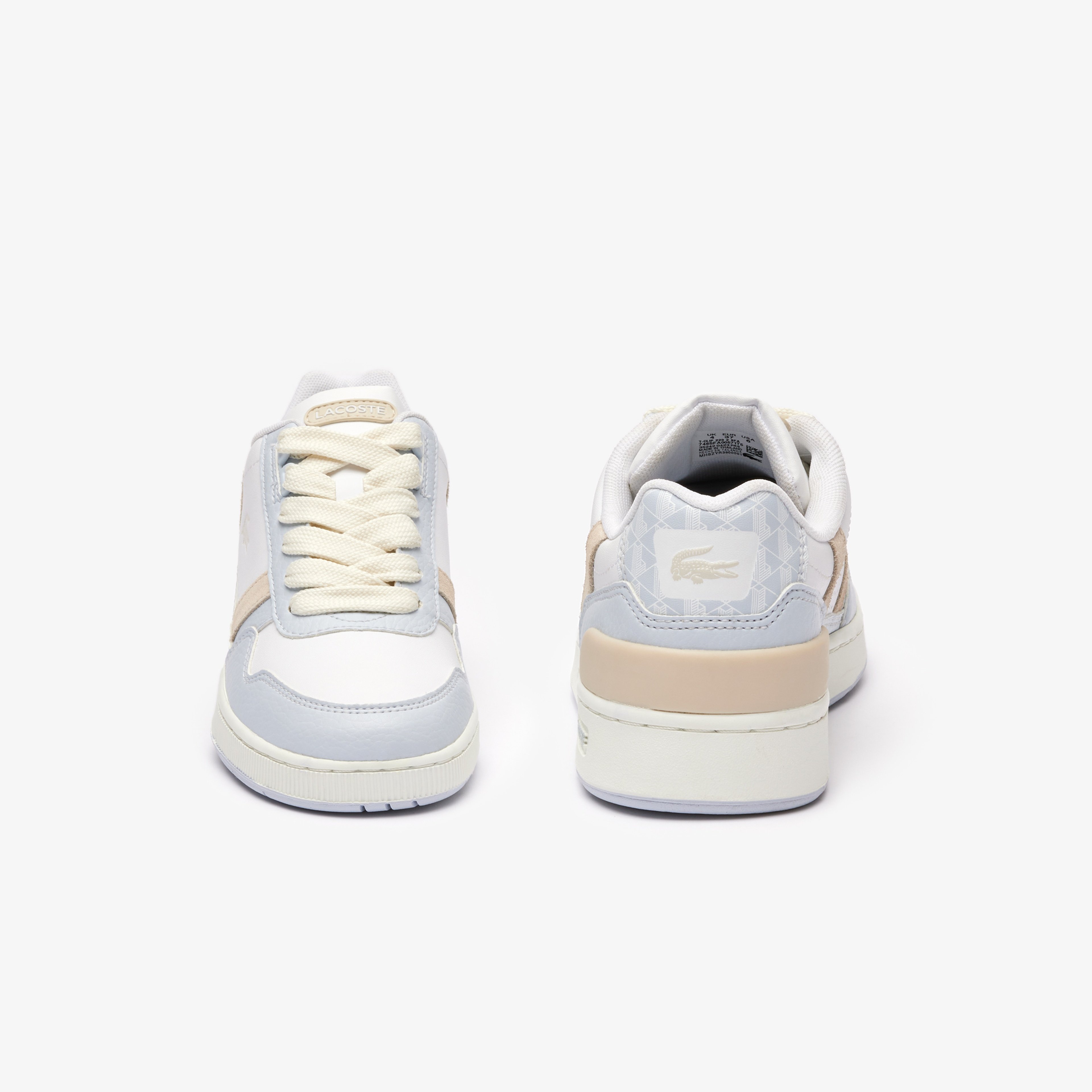 Lacoste T-Clip Monogram Kadın Beyaz Sneaker