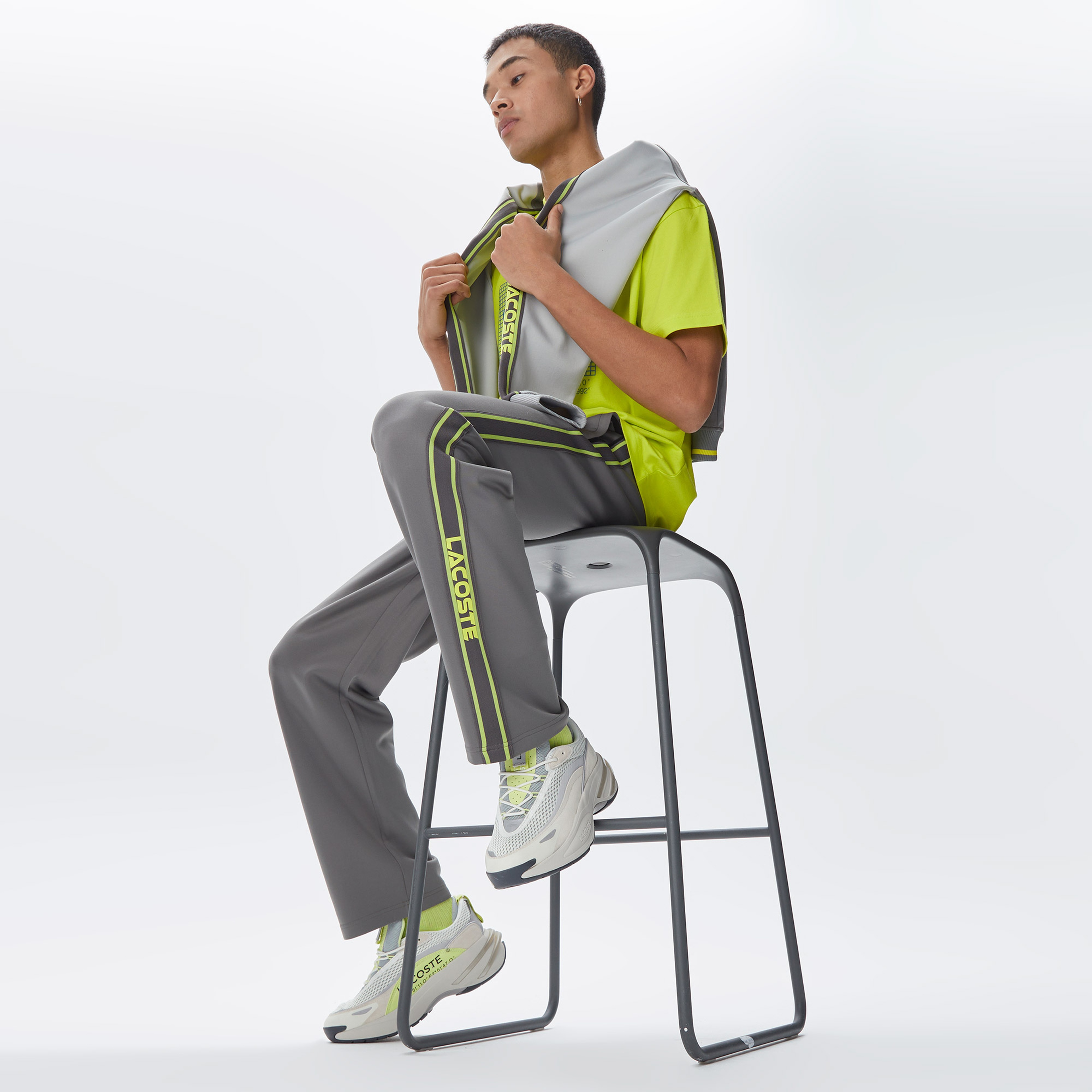 Lacoste House of SuperStep X Lacoste Erkek Gri Eşofman Altı