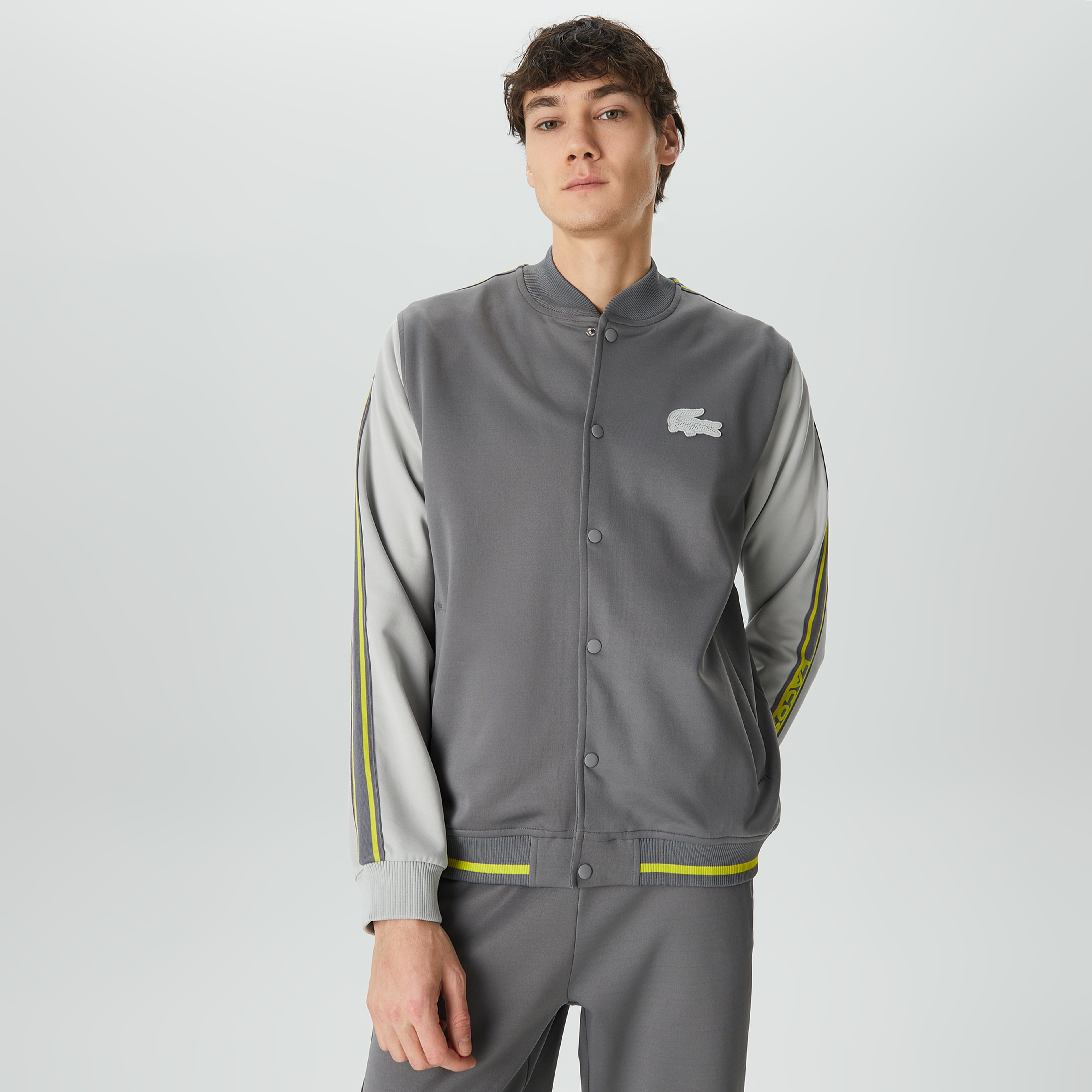 Lacoste House of SuperStep X Lacoste Erkek Gri Eşofman Üstü