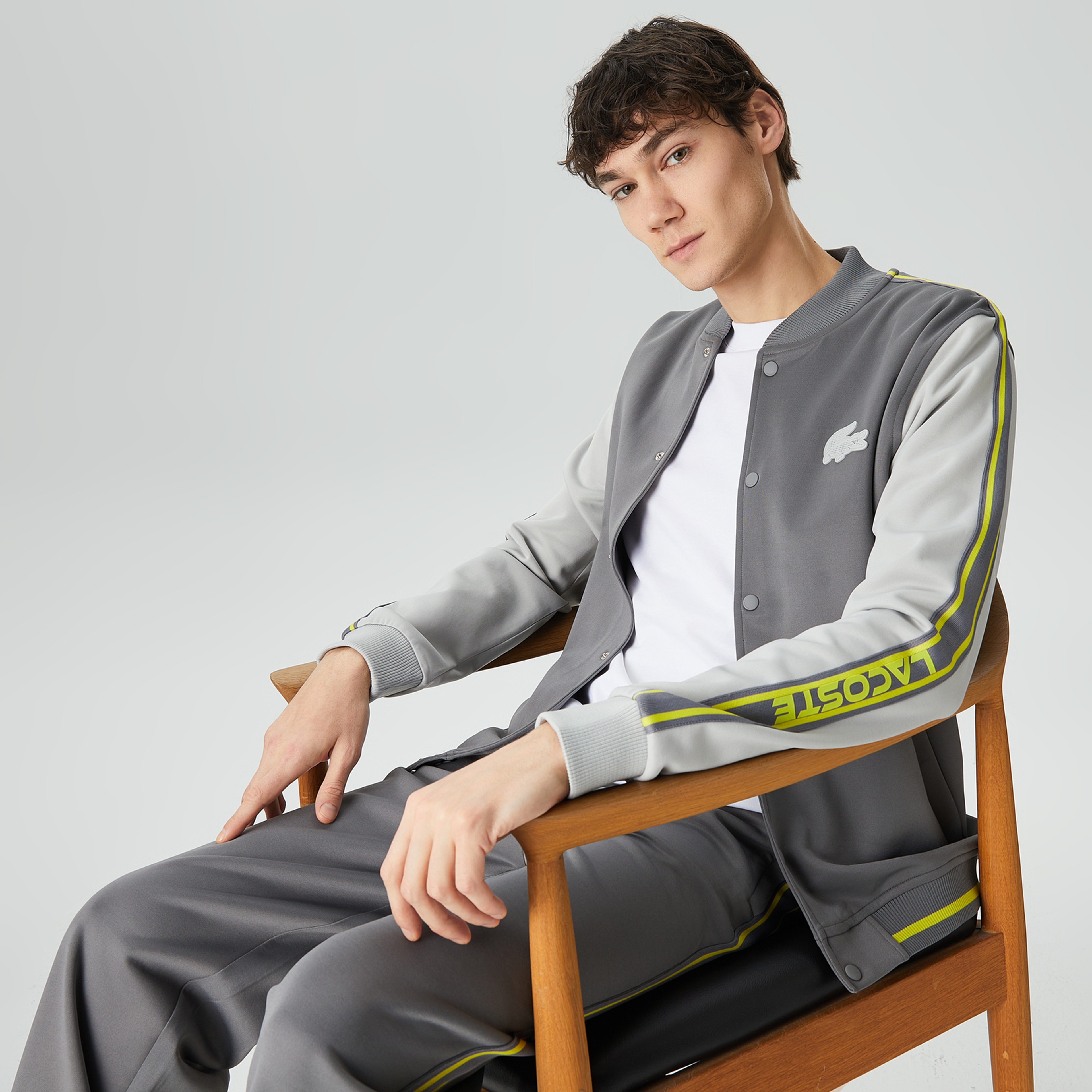 Lacoste House of SuperStep X Lacoste Erkek Gri Eşofman Üstü