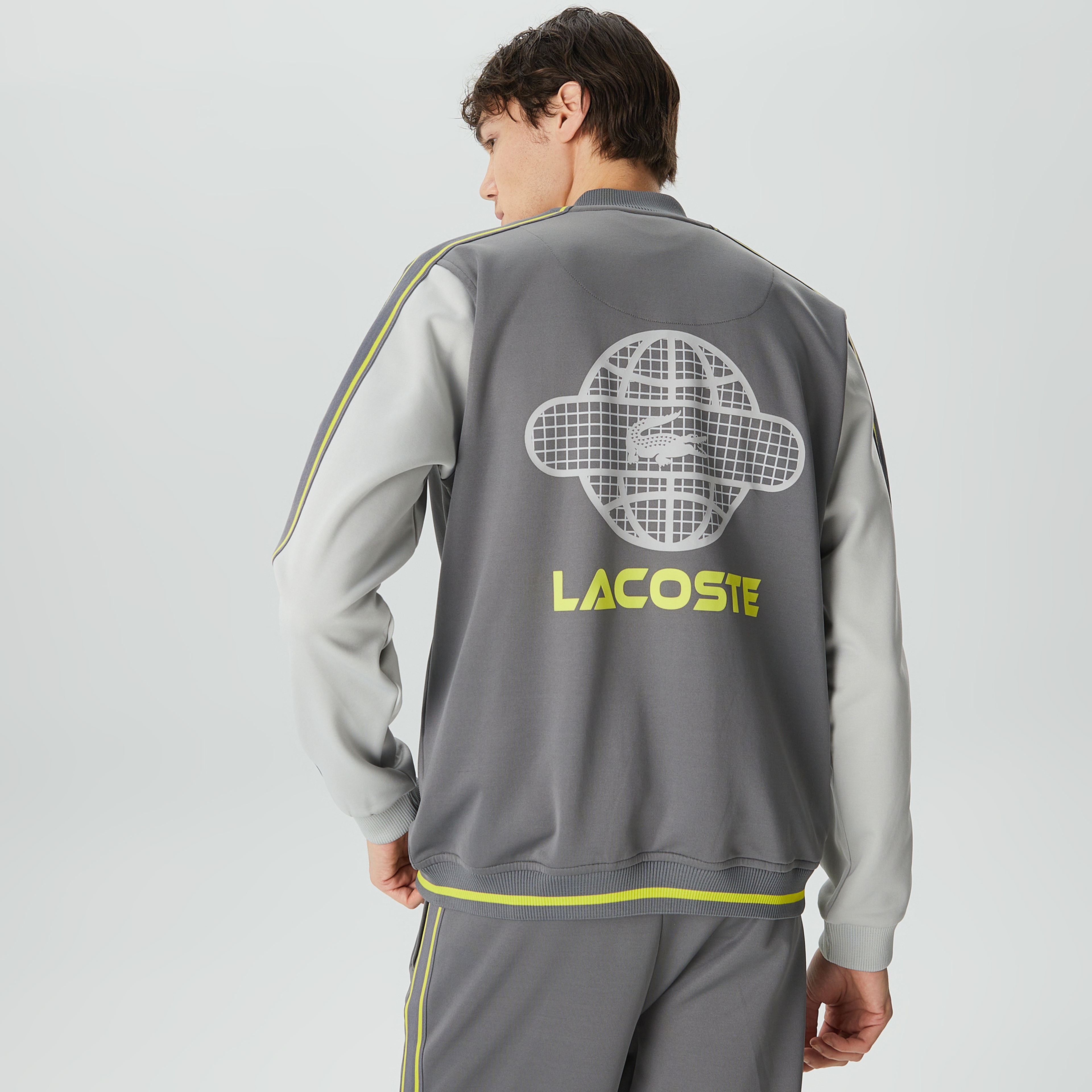 Lacoste House of SuperStep X Lacoste Erkek Gri Eşofman Üstü