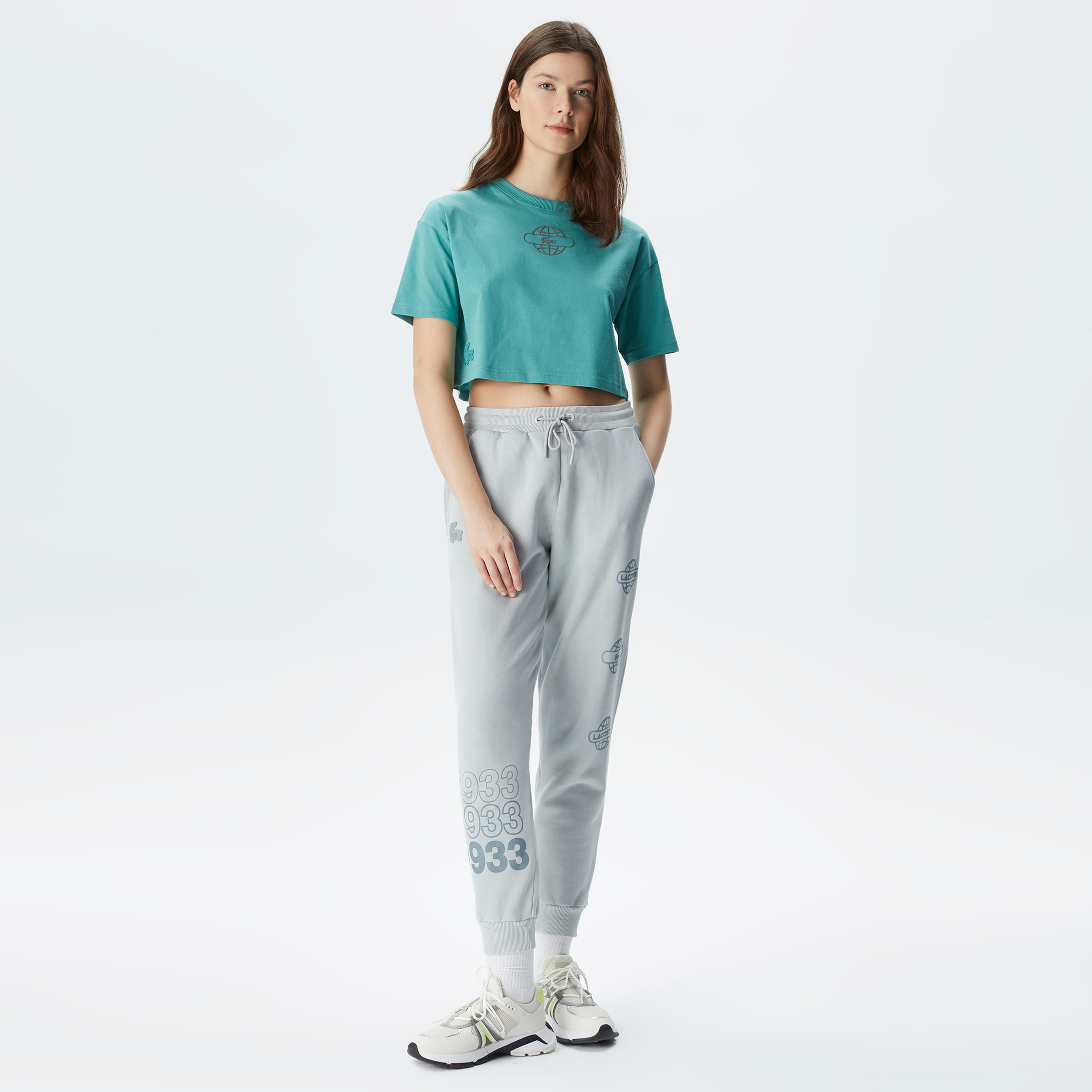 Lacoste House of SuperStep X Lacoste Kadın Gri Eşofman Altı