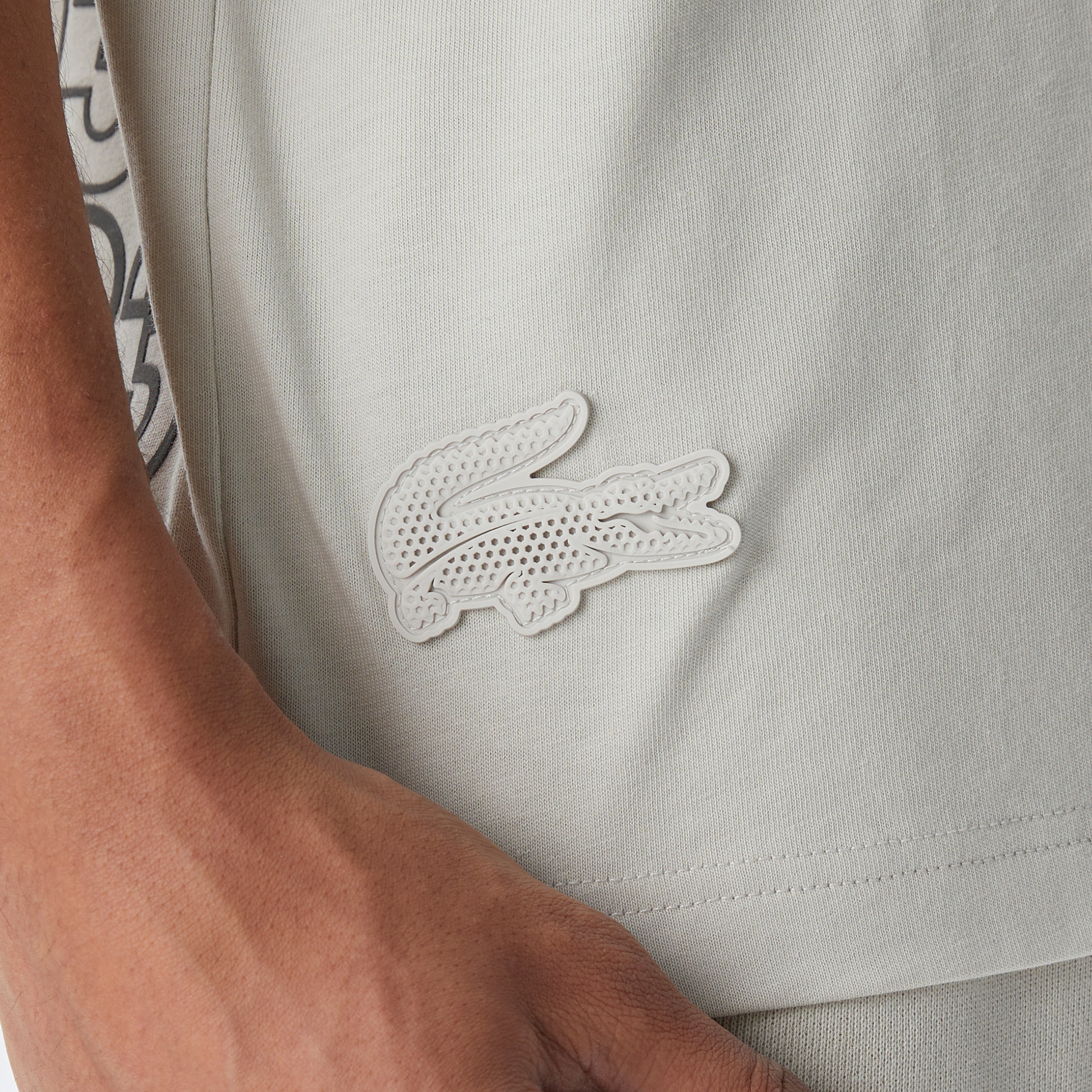Lacoste House of SuperStep X Lacoste Erkek Gri T-Shirt