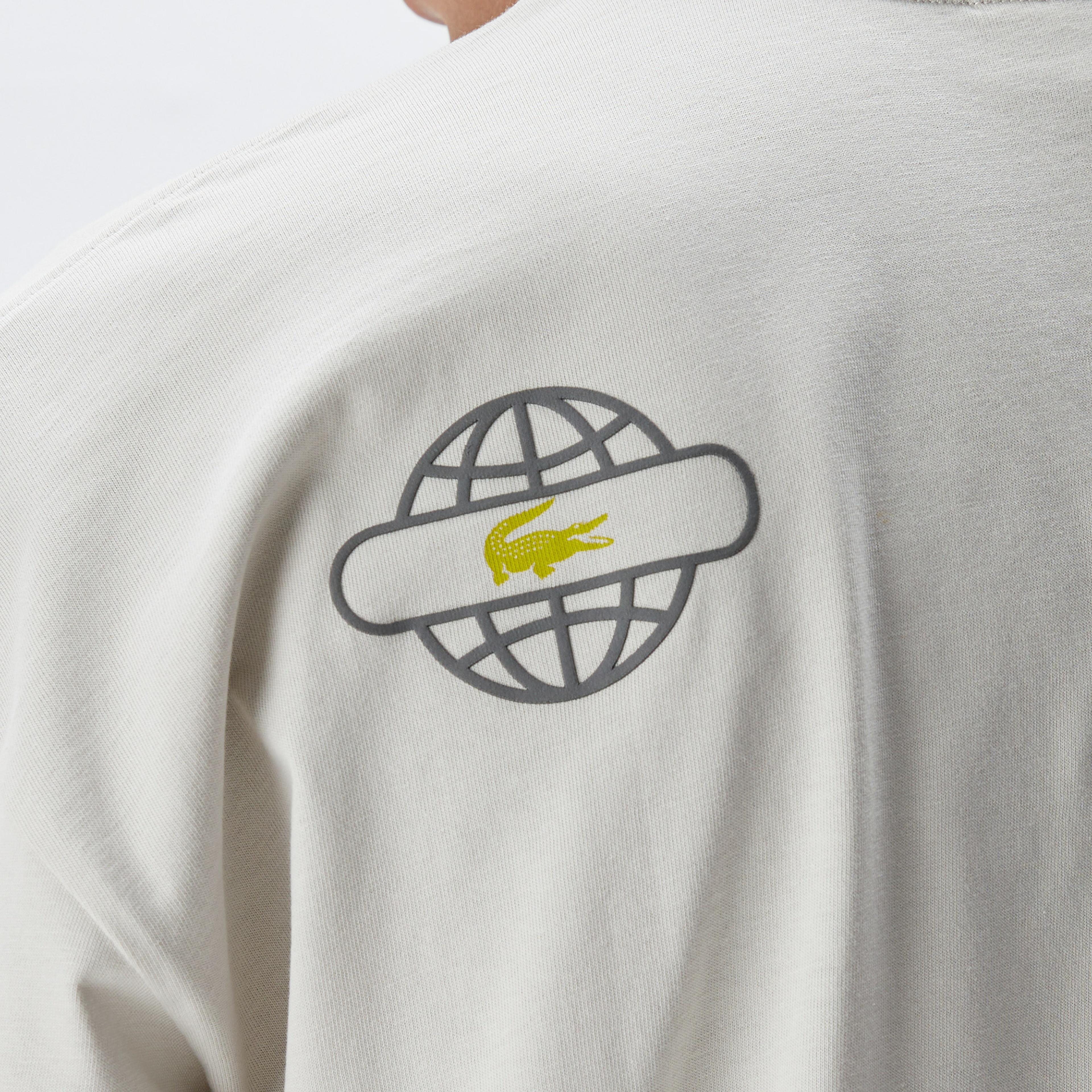 Lacoste House of SuperStep X Lacoste Erkek Gri T-Shirt