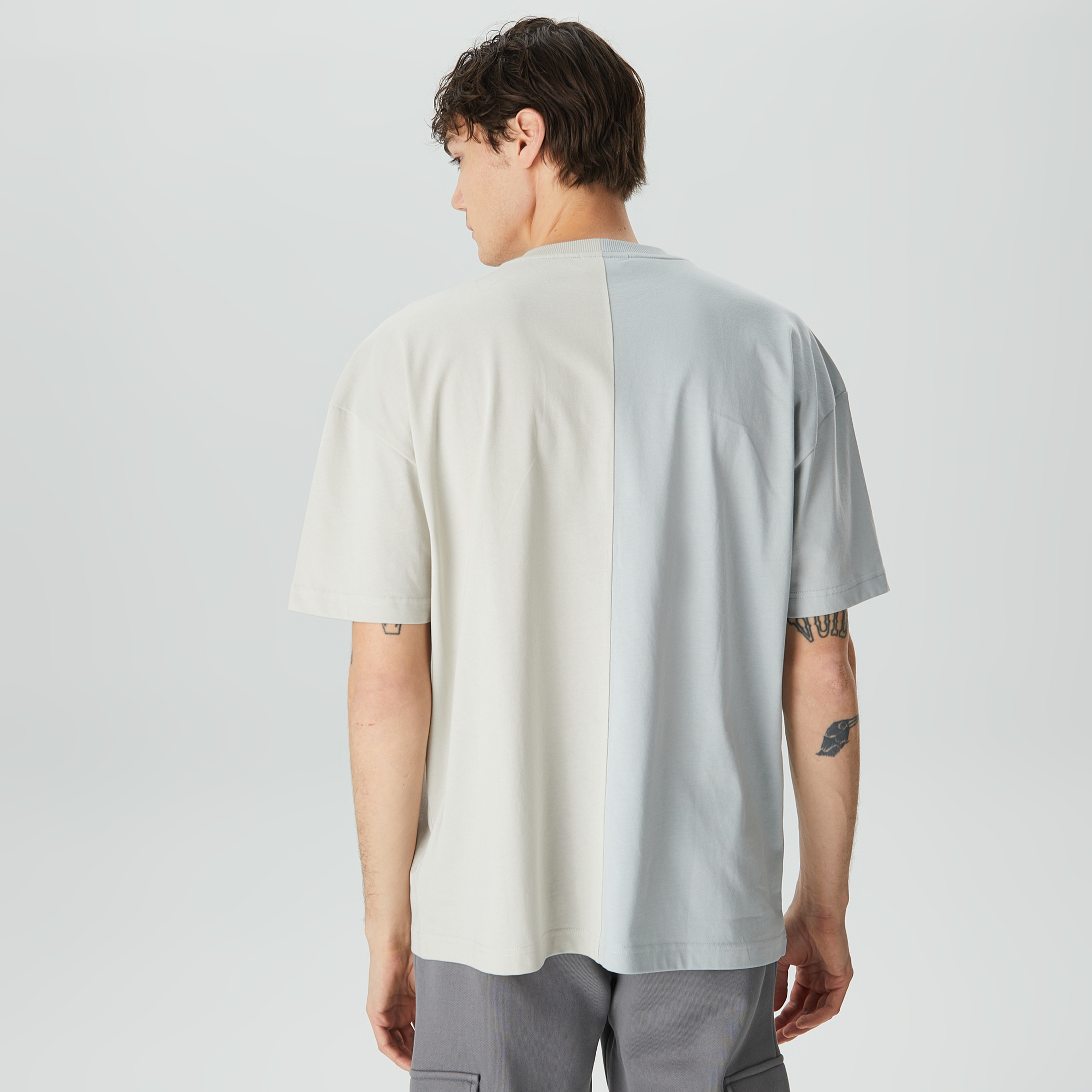 Lacoste House of SuperStep X Lacoste Erkek Gri T-Shirt