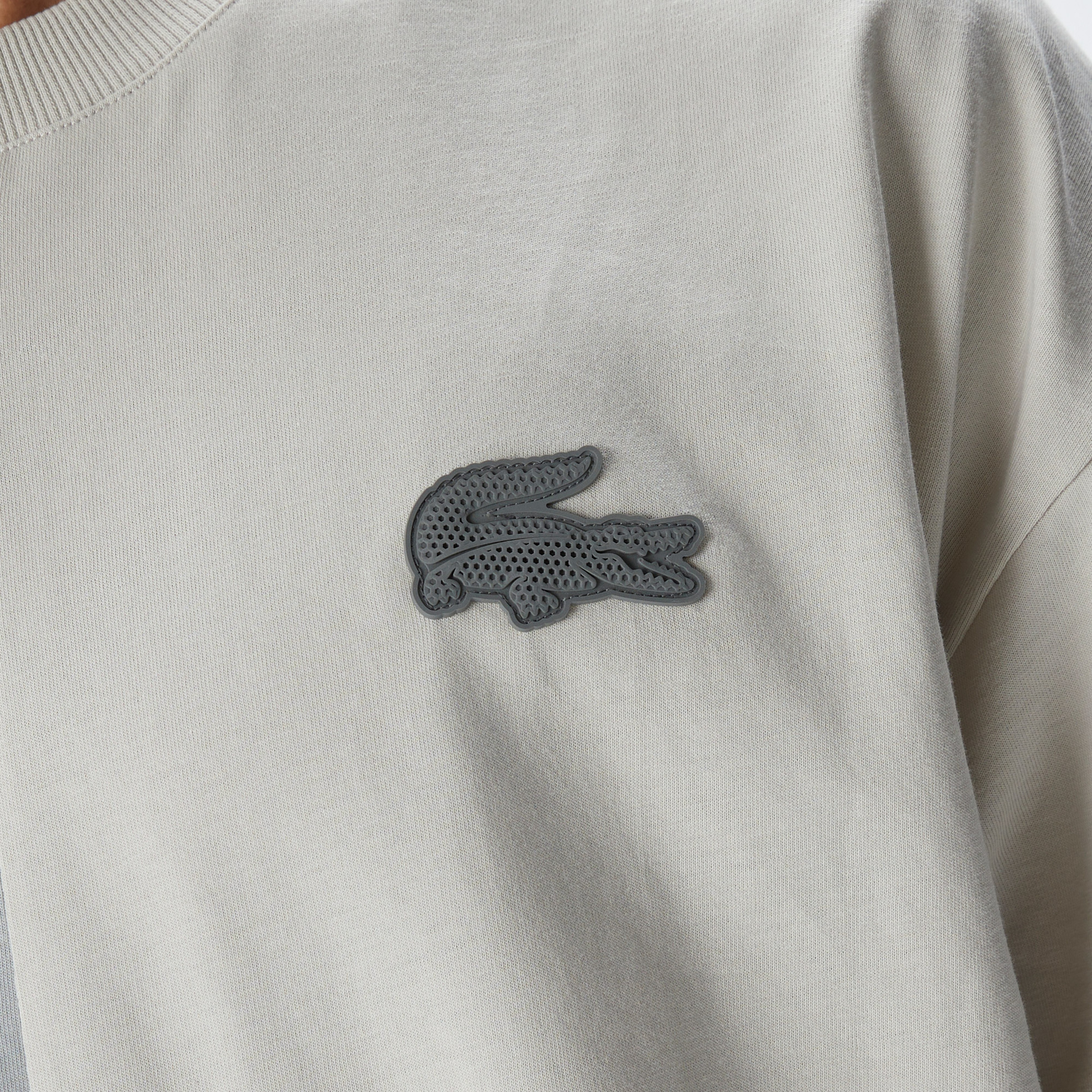 Lacoste House of SuperStep X Lacoste Erkek Gri T-Shirt