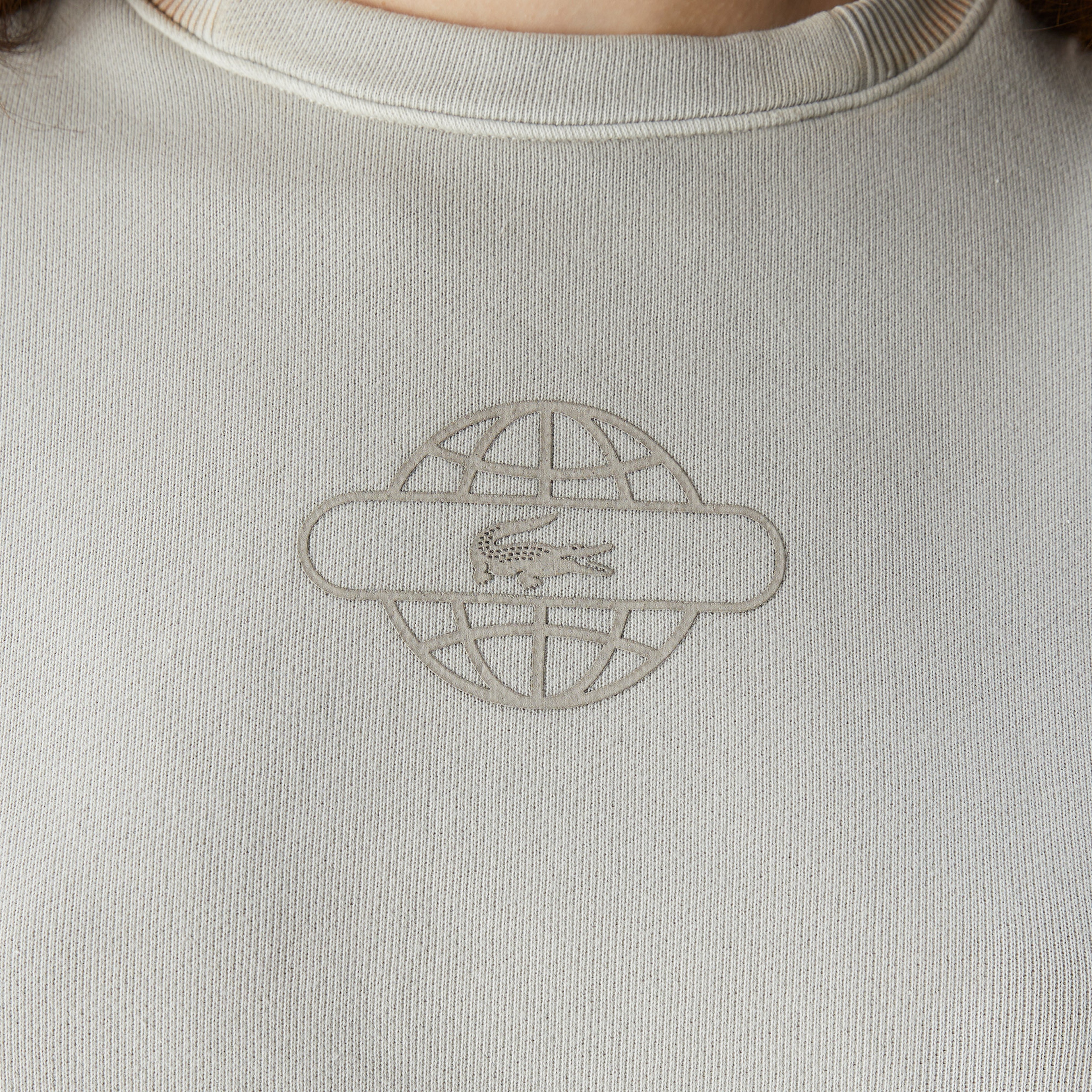 Lacoste House of SuperStep X Lacoste Kadın Krem Sweatshirt