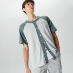 Lacoste House of SuperStep X Lacoste Erkek Gri/Yeşil Gömlek