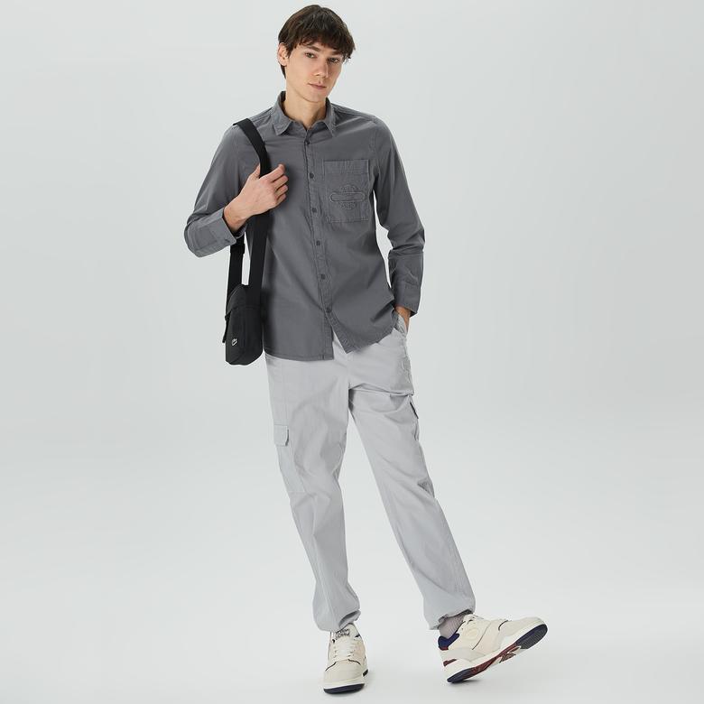 Lacoste X House of SuperStep Erkek Gri Gömlek