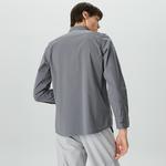 Lacoste X House of SuperStep Erkek Gri Gömlek