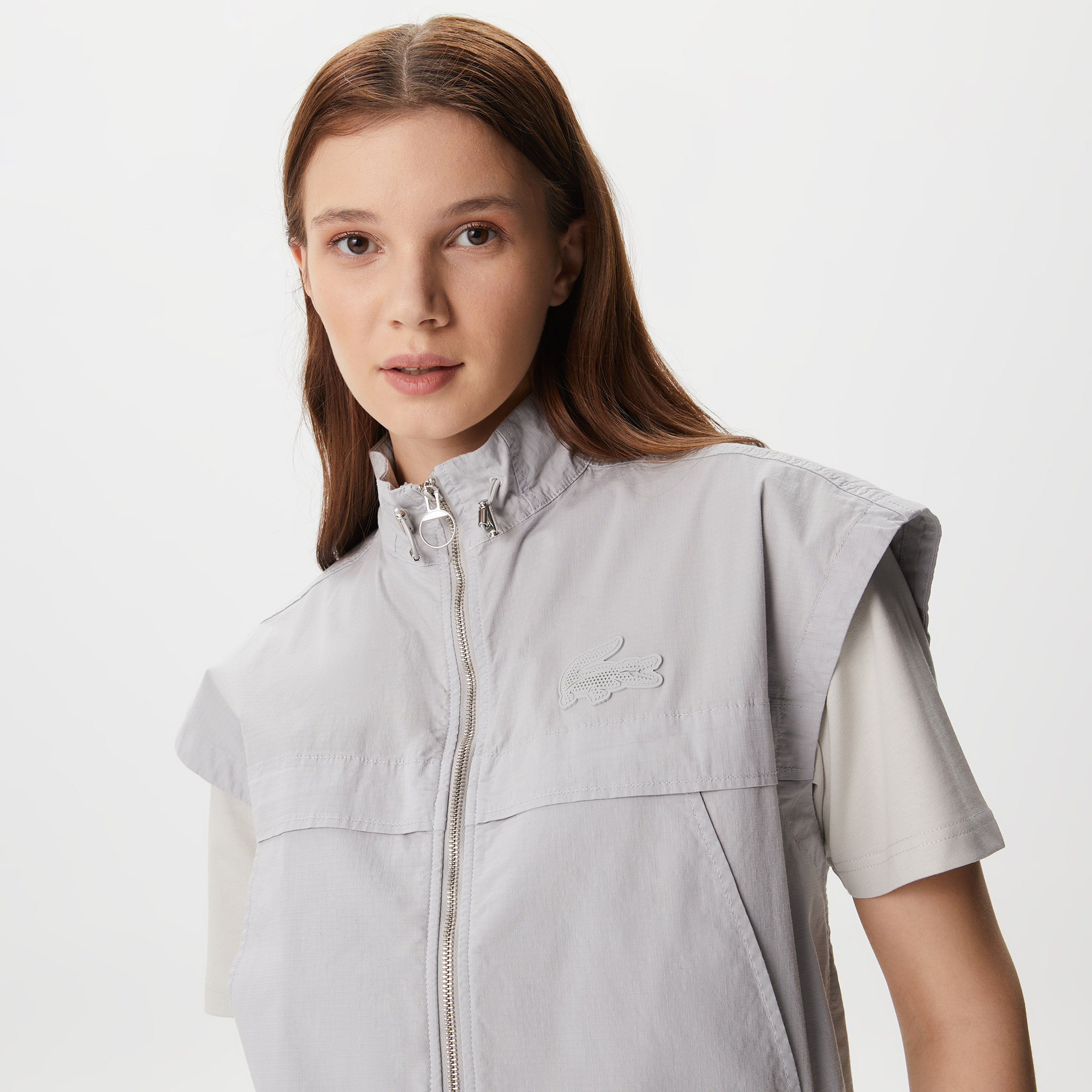 Lacoste X House of SuperStep Kadın Gri Yelek