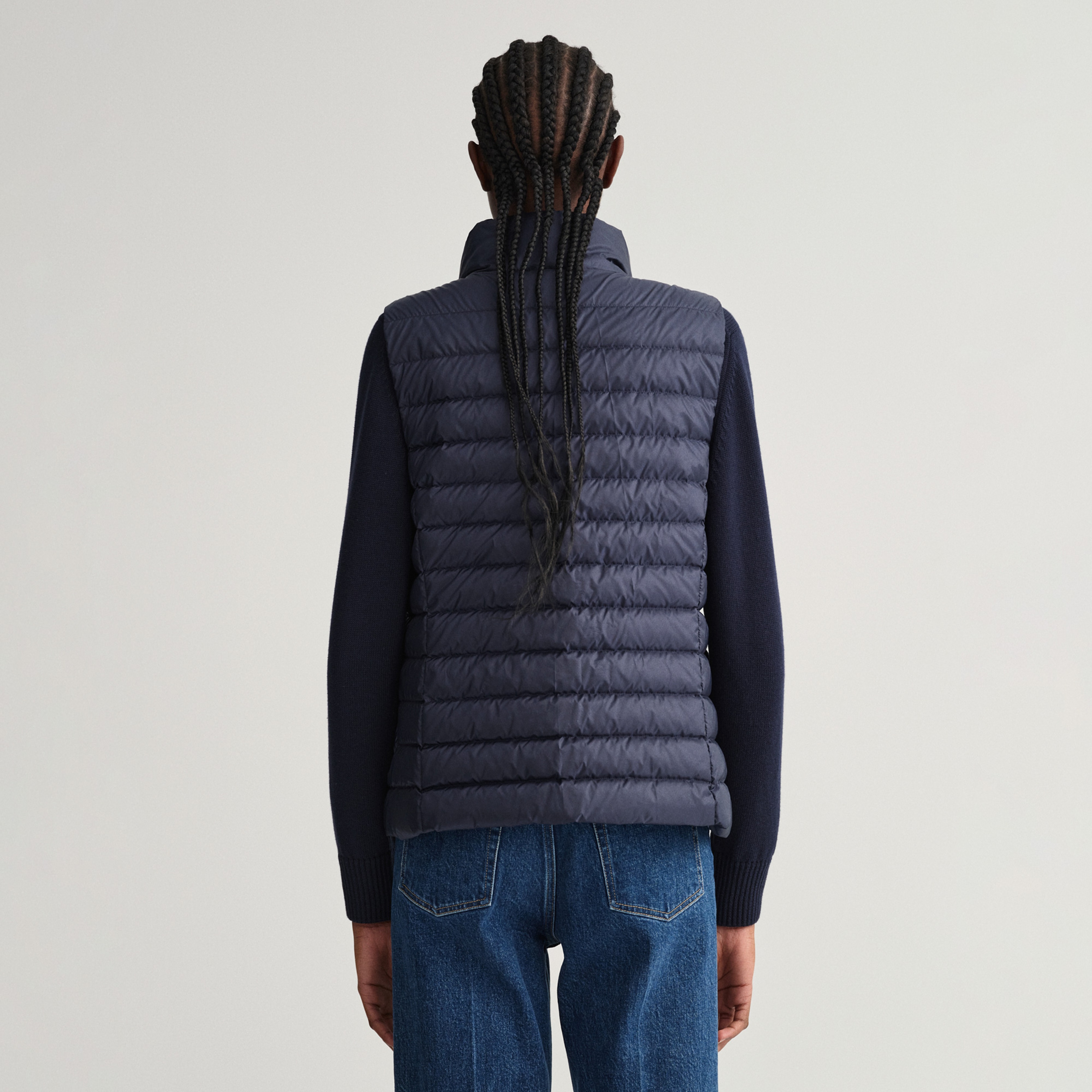 Gant Kadın Lacivert Slim Fit Fermuarlı Yelek