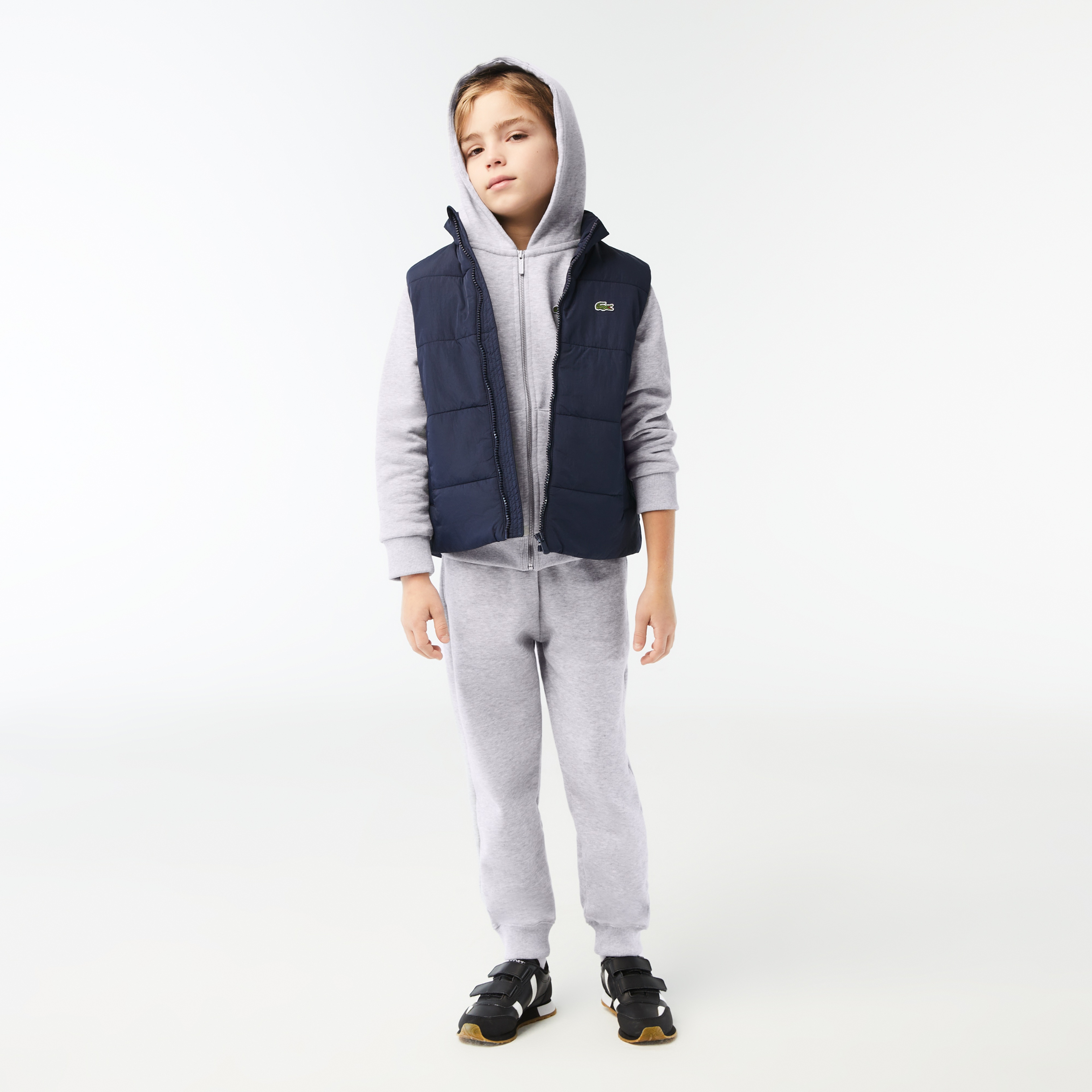 Lacoste Çocuk Kapüşonlu Gri Sweatshirt