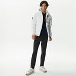 Erkek Kapüşonlu Kapitone Beyaz Mont