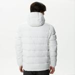 Erkek Kapüşonlu Kapitone Beyaz Mont