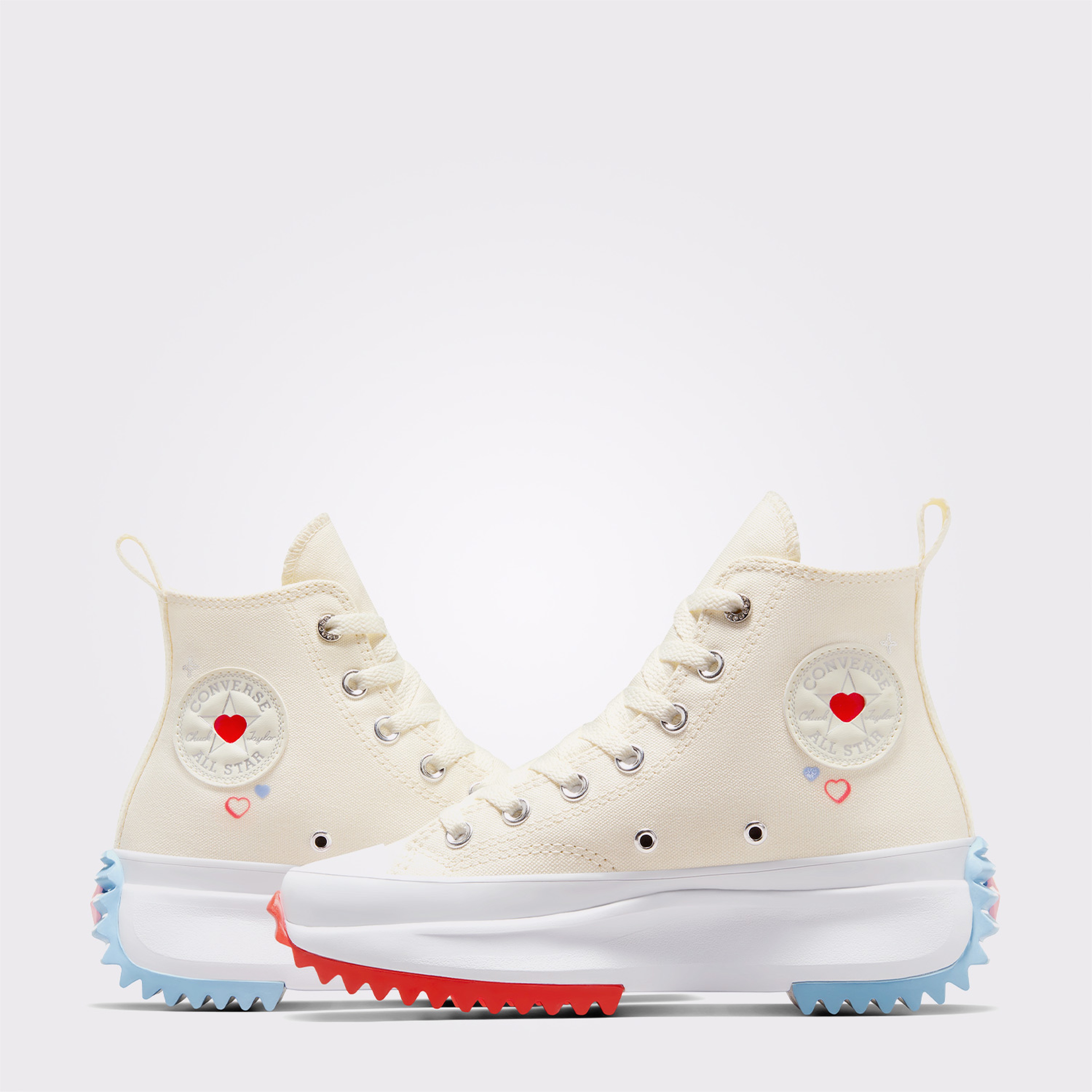 Converse Run Star Hike Platform Y2K Heart Unisex Krem Sneaker