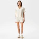 Kadın Regular Fit Beyaz Şort