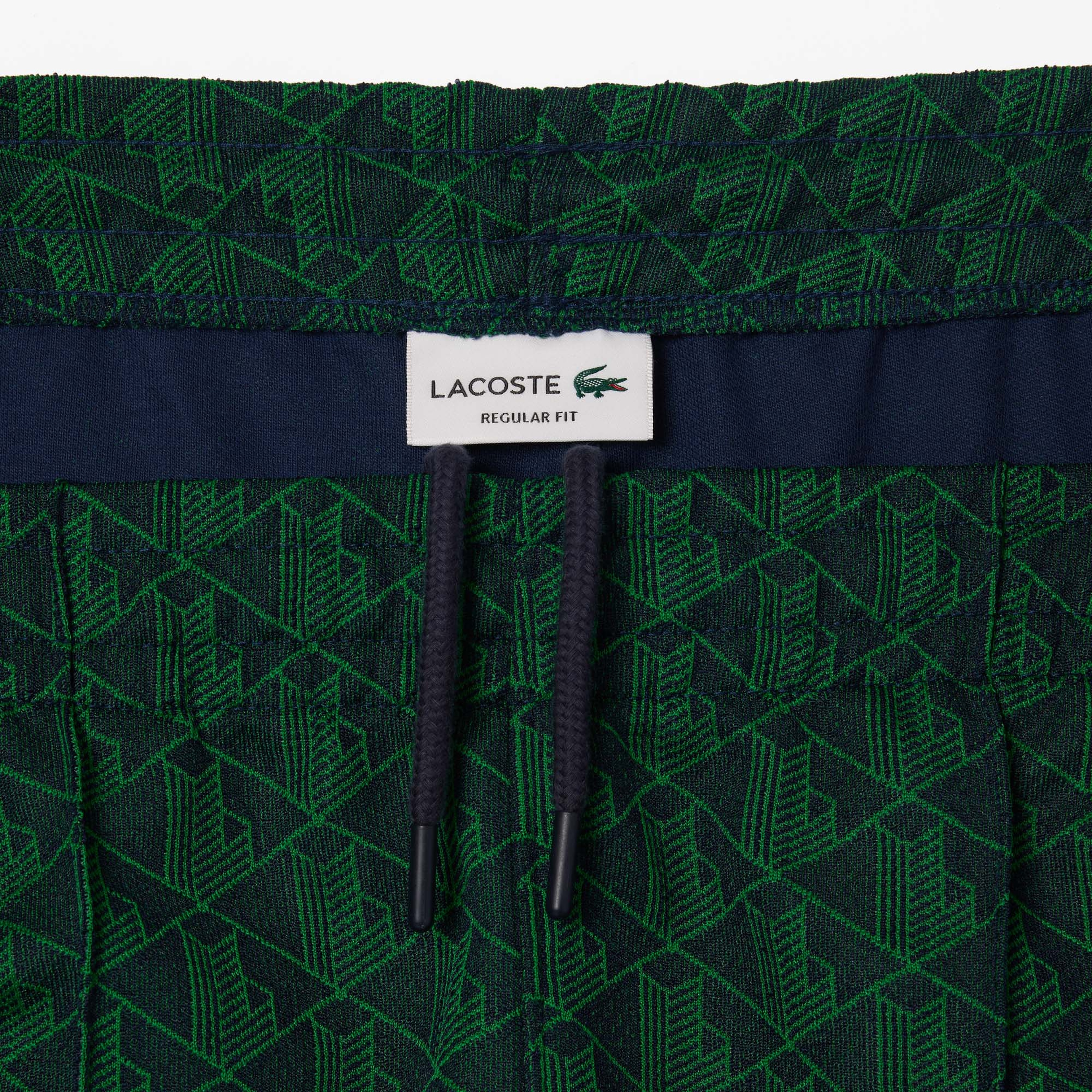 Lacoste Erkek Regular Fit Monogram Yeşil Eşofman Altı
