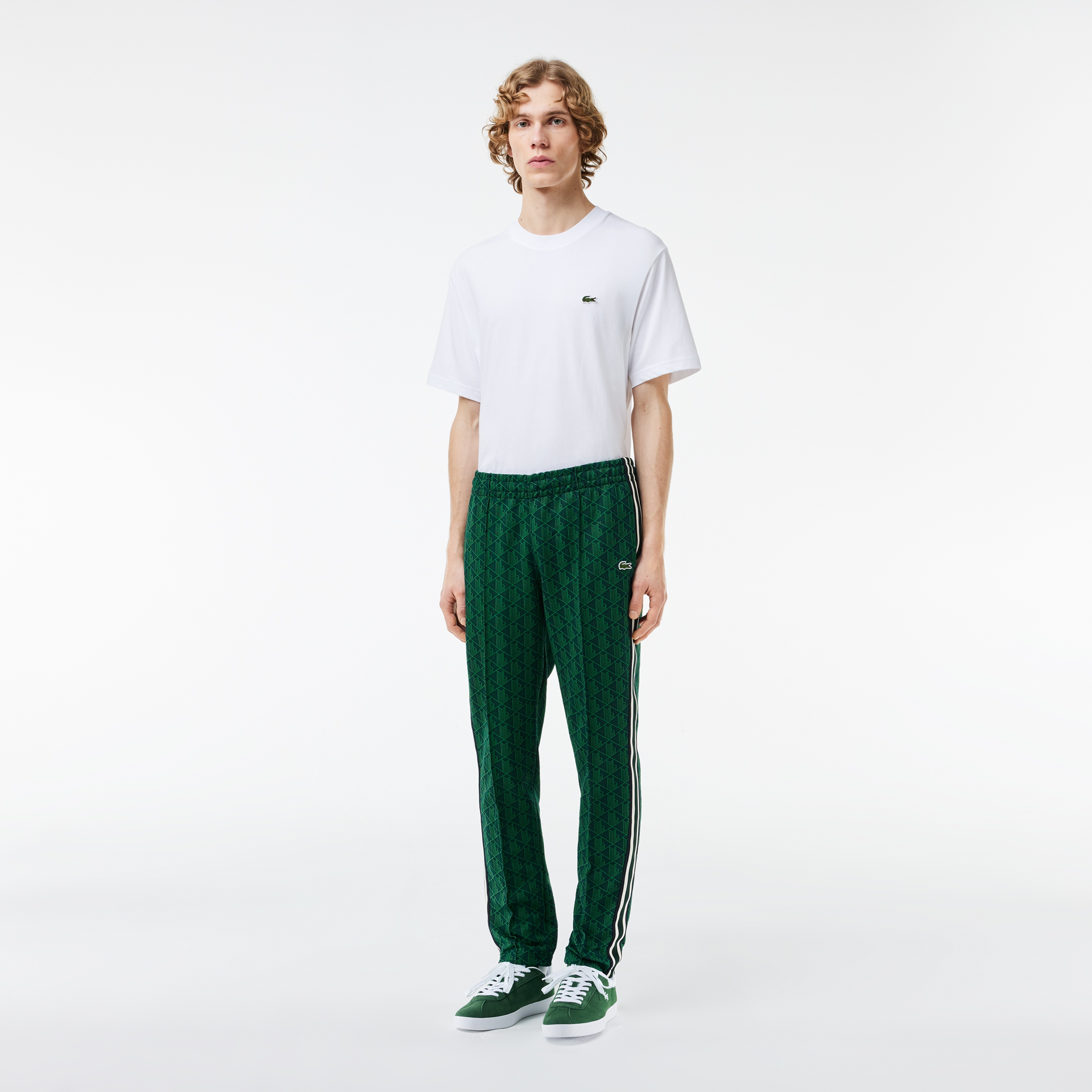 Lacoste Erkek Regular Fit Monogram Yeşil Eşofman Altı