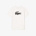 Erkek Regular Fit Bisiklet Yaka Baskılı Beyaz T-Shirt