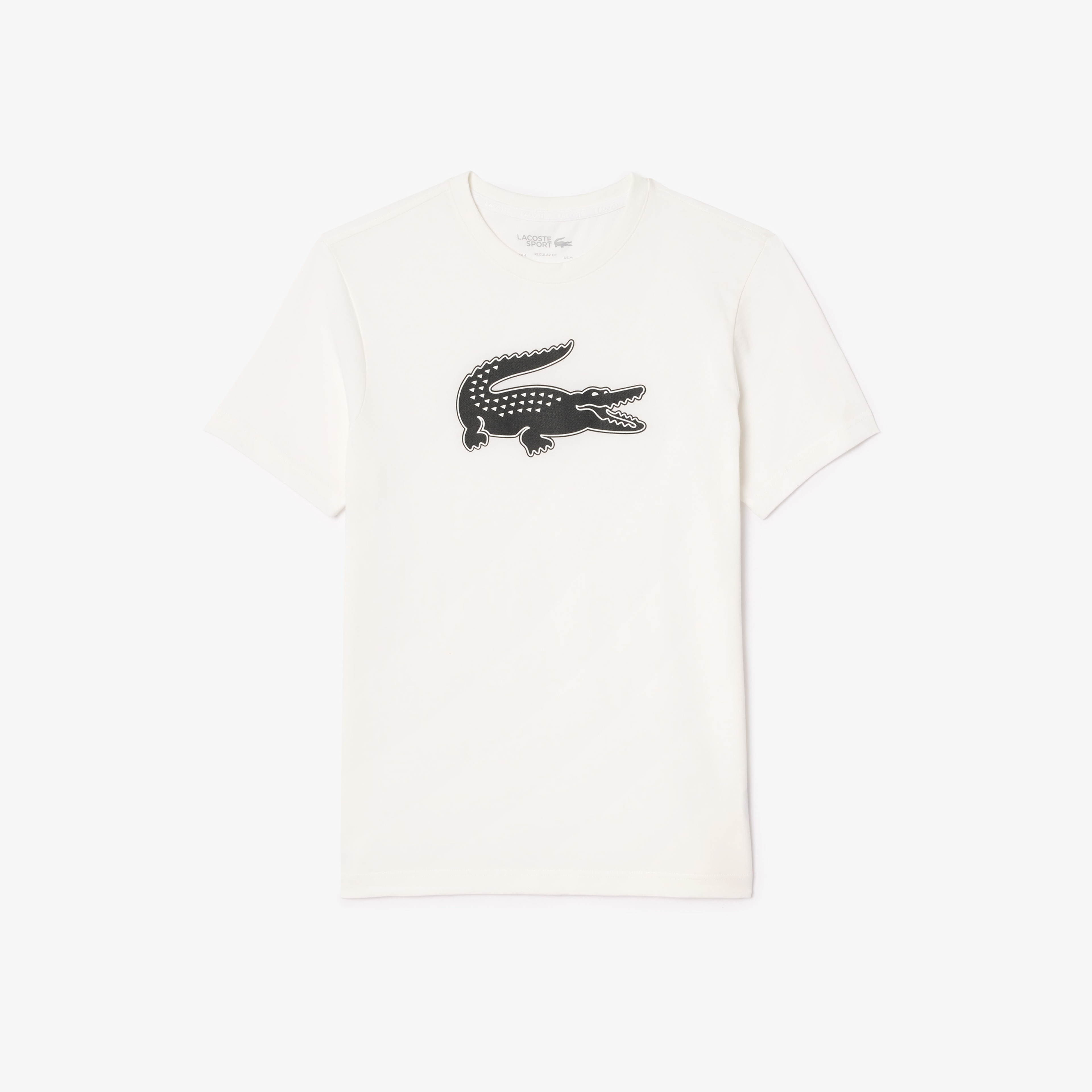 Erkek Regular Fit Bisiklet Yaka Baskılı Beyaz T-Shirt