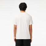 Erkek Regular Fit Bisiklet Yaka Baskılı Beyaz T-Shirt