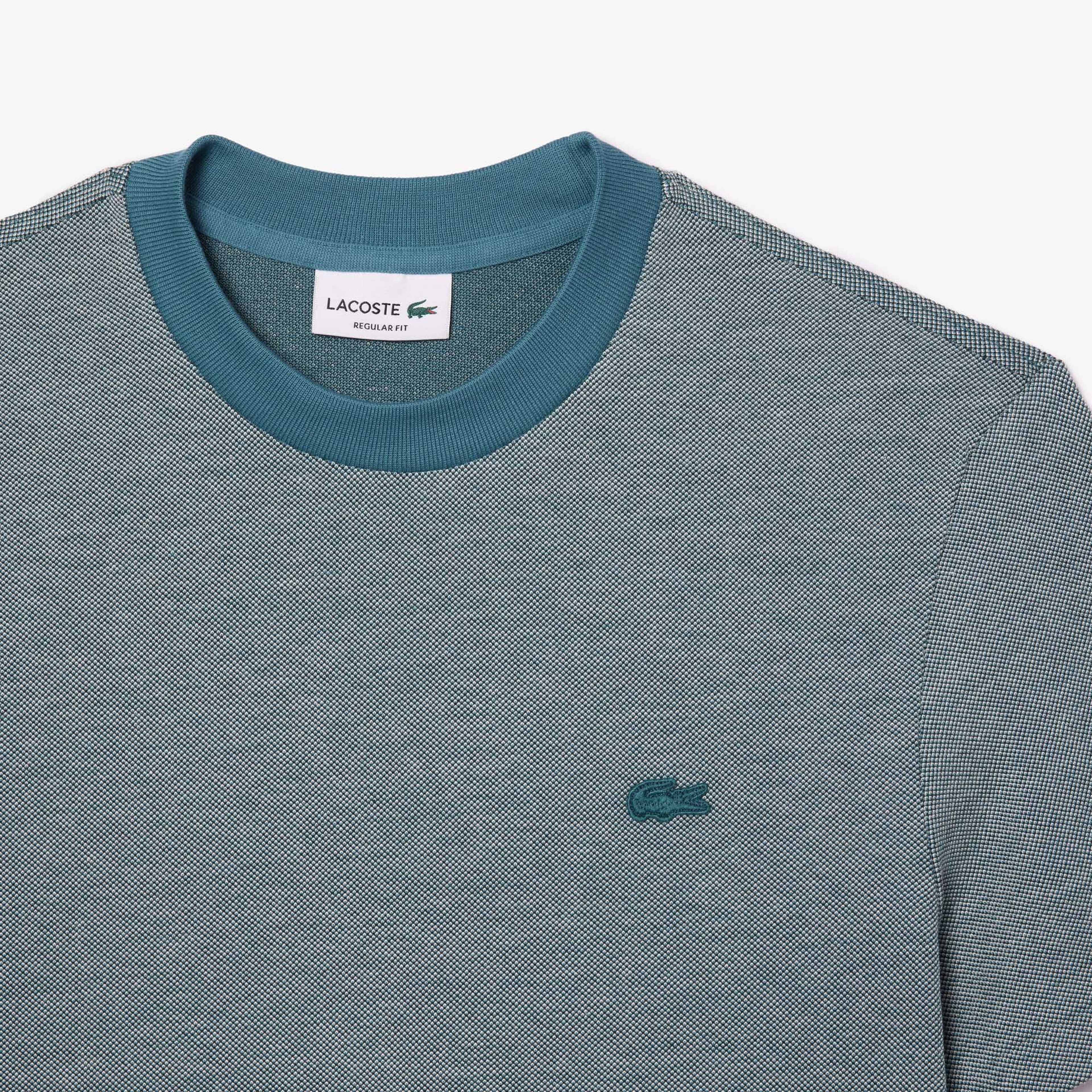 Erkek Regular Fit Bisiklet Yaka Baskılı Yeşil T-Shirt