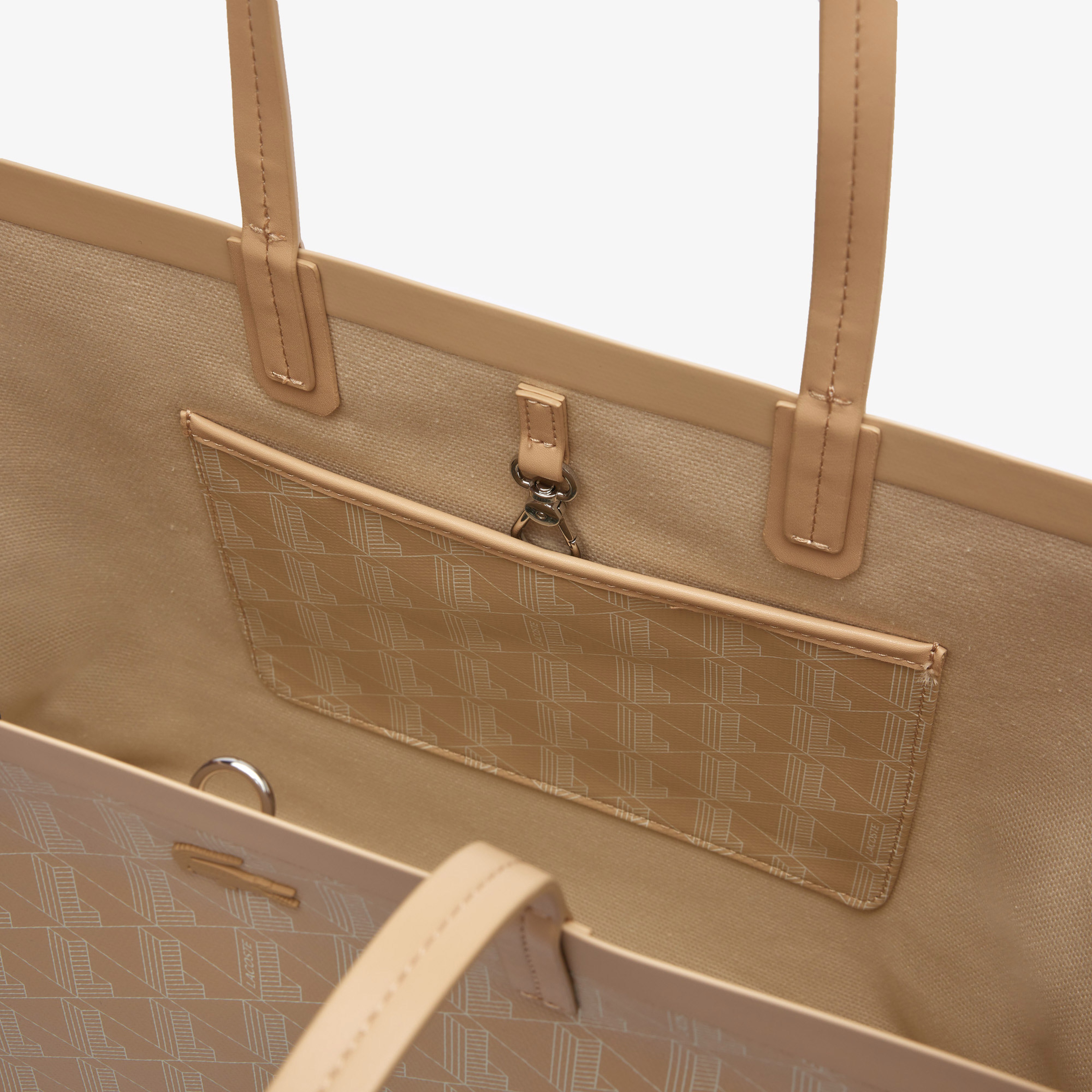 Zely Kadın Monogram Bej Omuz Çantası