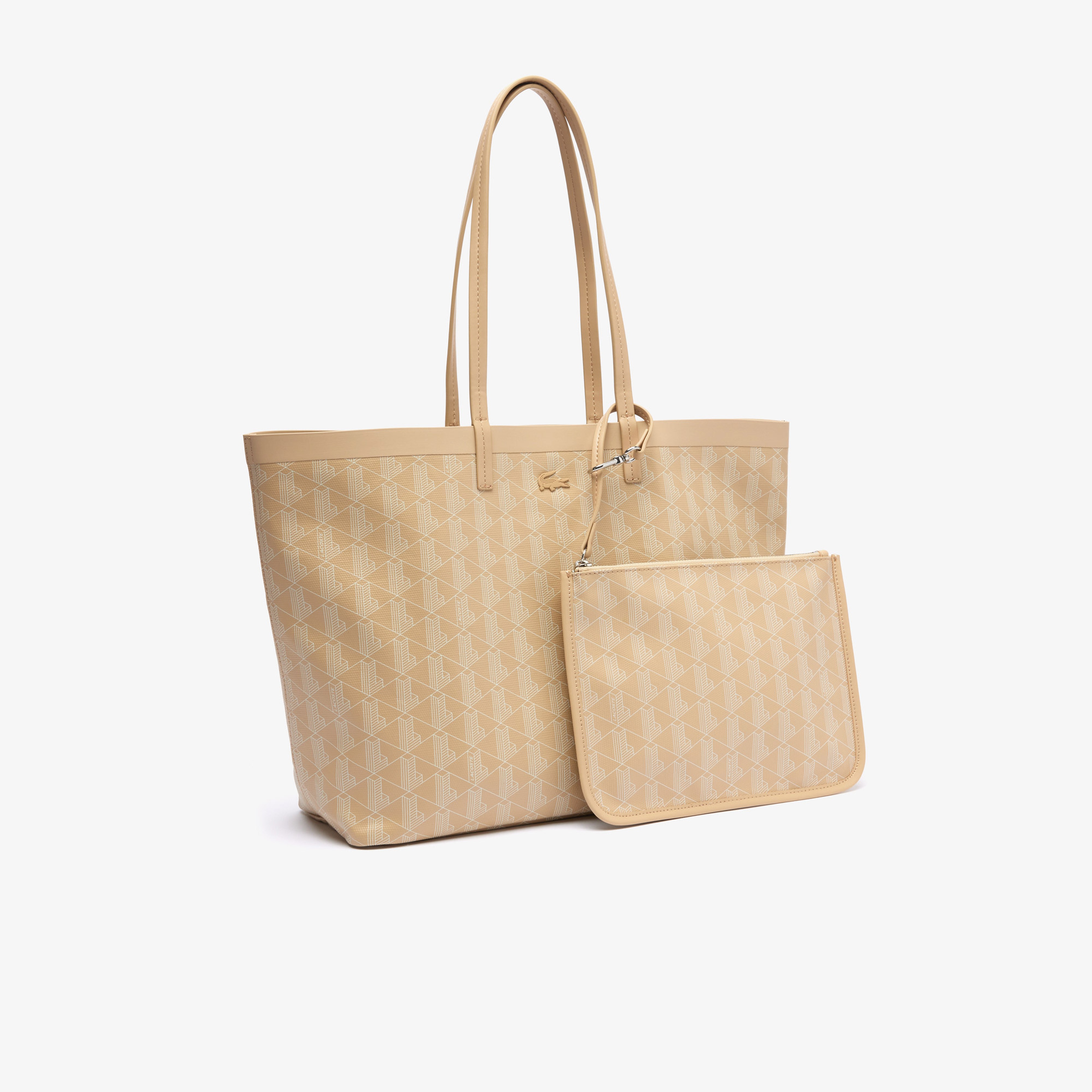 Zely Kadın Monogram Bej Omuz Çantası