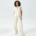 Kadın Relaxed Fit Beyaz Pantolon