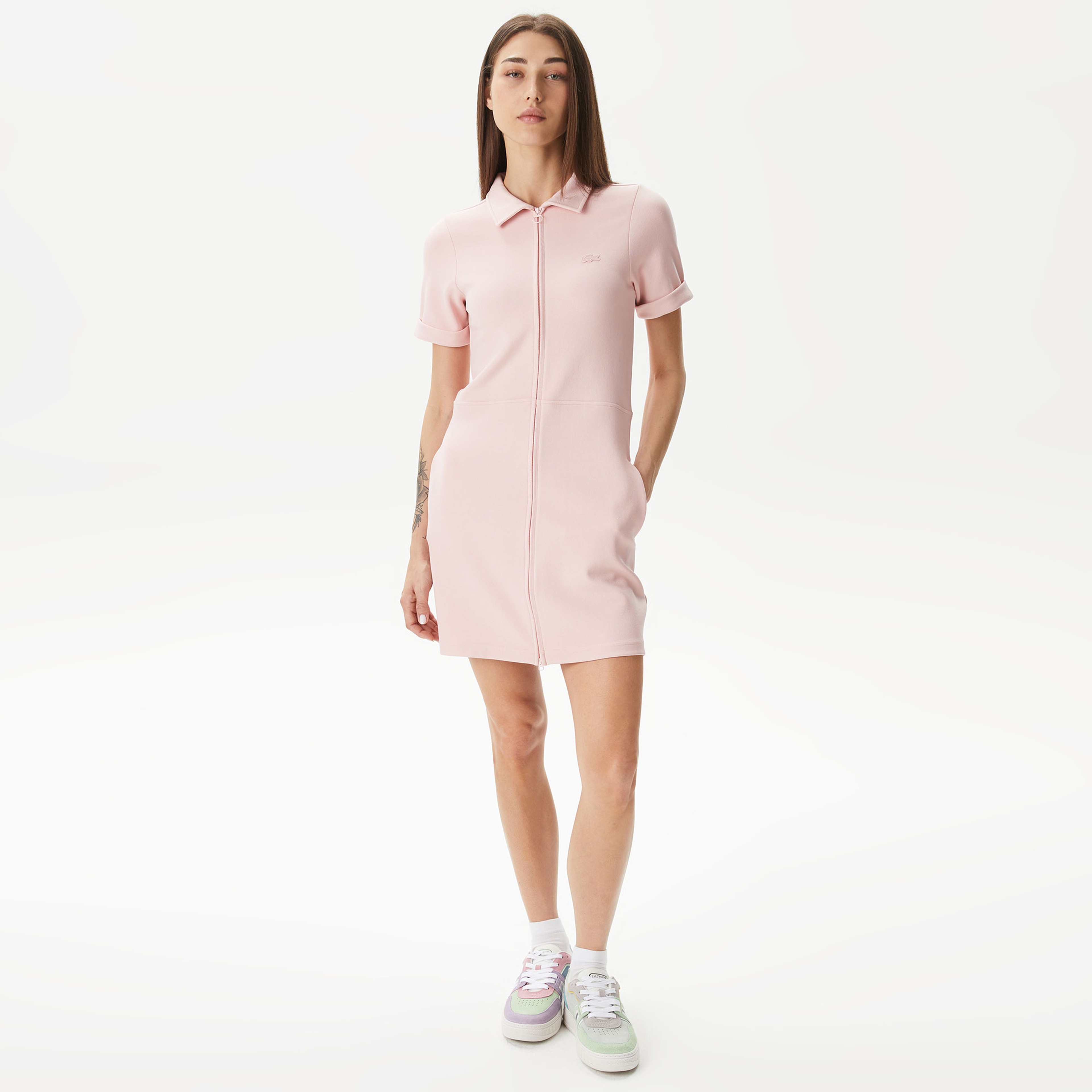 Kadın Straight Fit Pembe Elbise