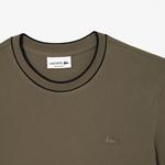 Erkek Regular Fit Bisiklet Yaka Haki T-Shirt